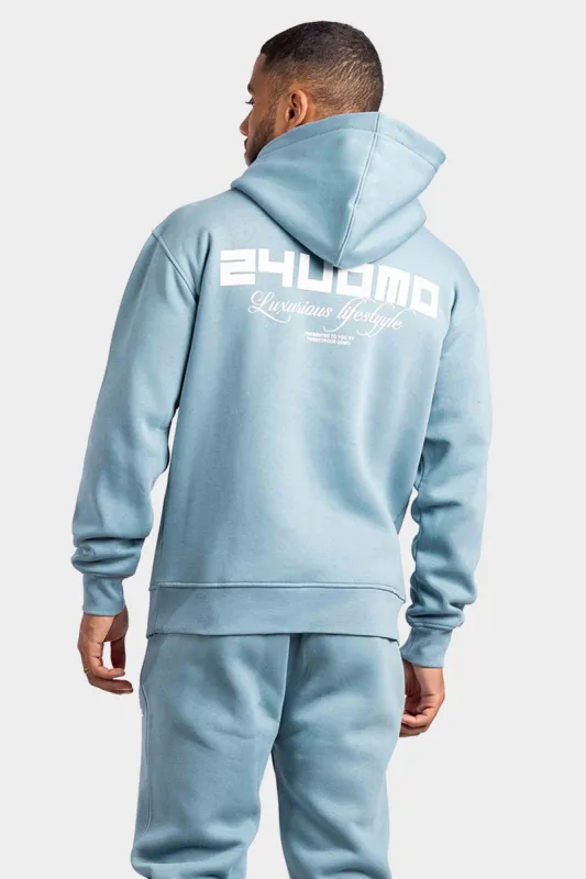 Graphic Logo Hoodie Heren Light Blue sold by 24 Uomo