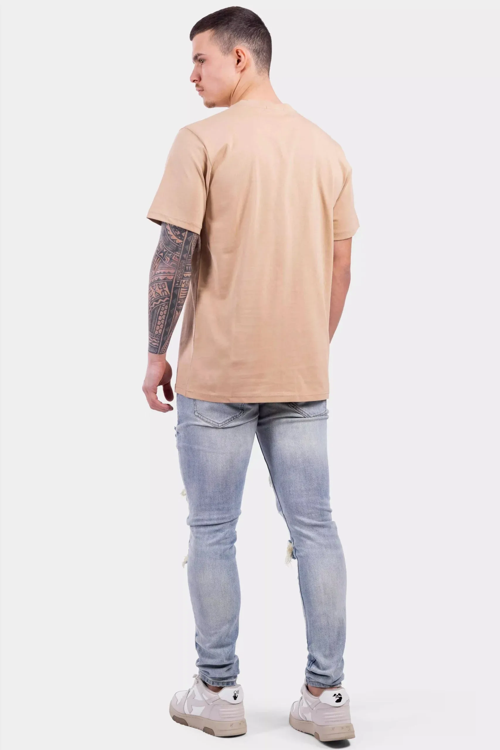 Basic T-Shirt Mokka sold by 24 Uomo product image thumbnail 4