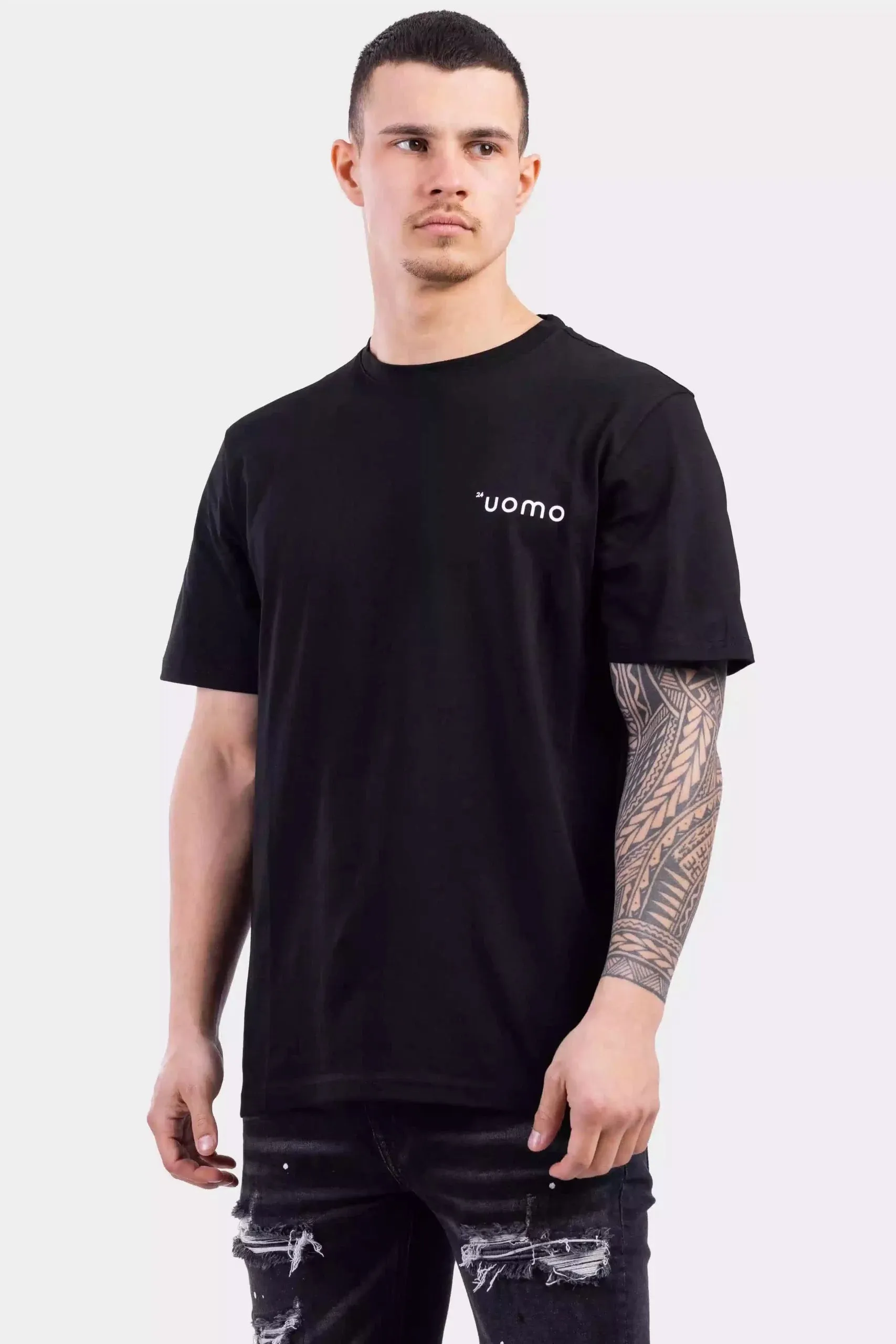 Basic T-Shirt Zwart sold by 24 Uomo