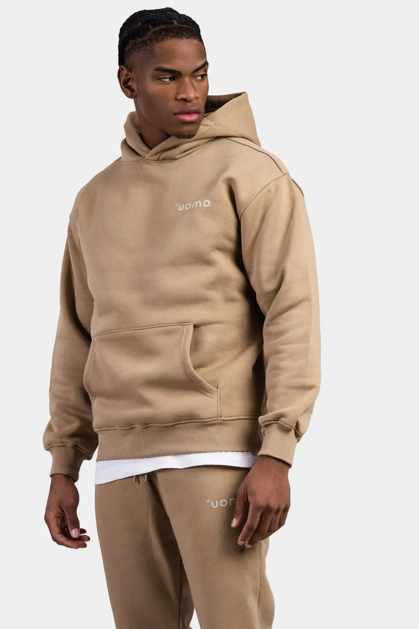 Basic Hoodie Heren Army sold by 24 Uomo product image thumbnail 5