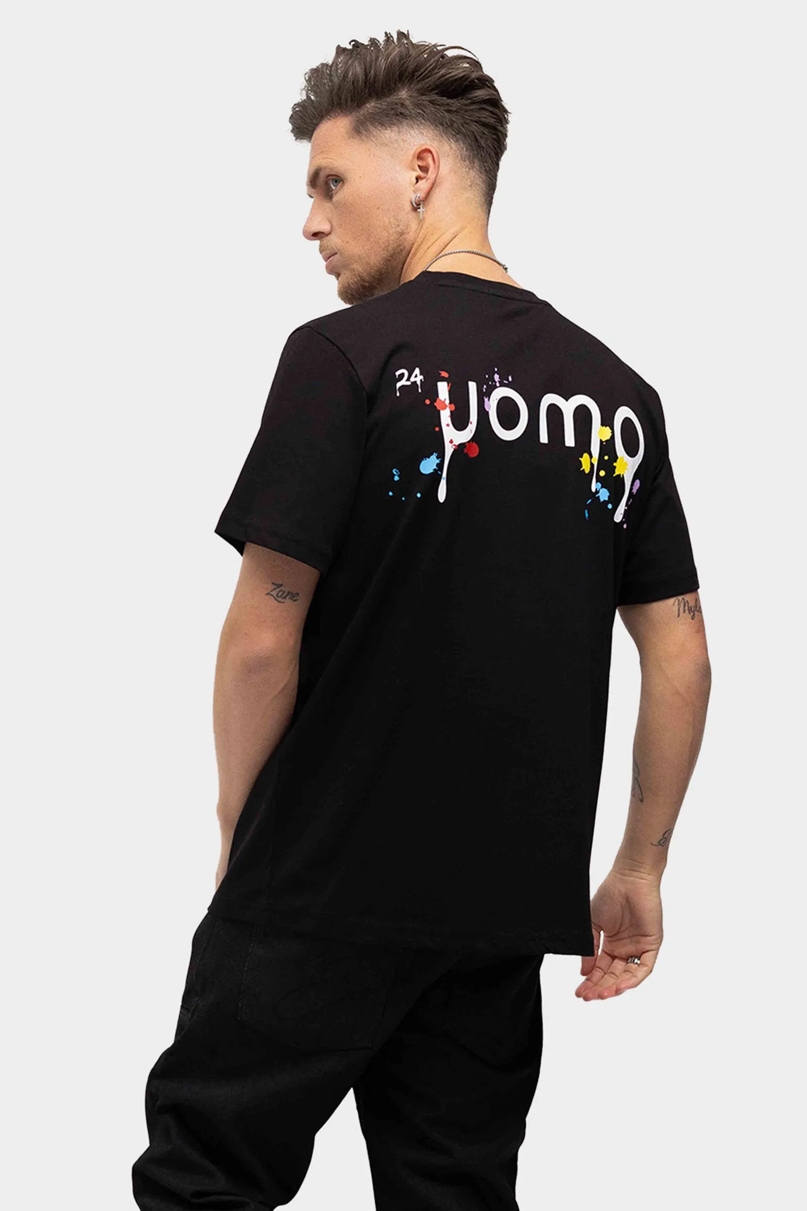 Paint T-shirt Zwart sold by 24 Uomo