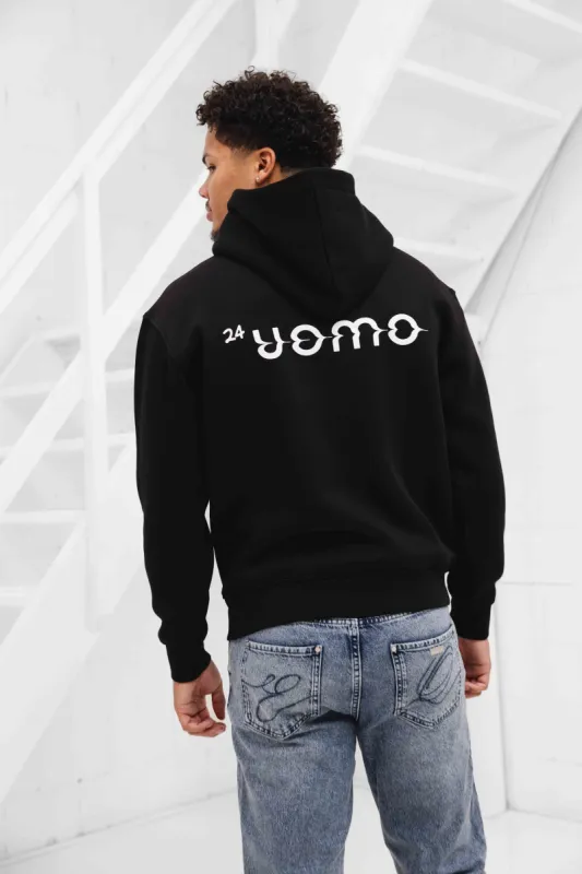 Mirror Hoodie Zwart sold by 24 Uomo