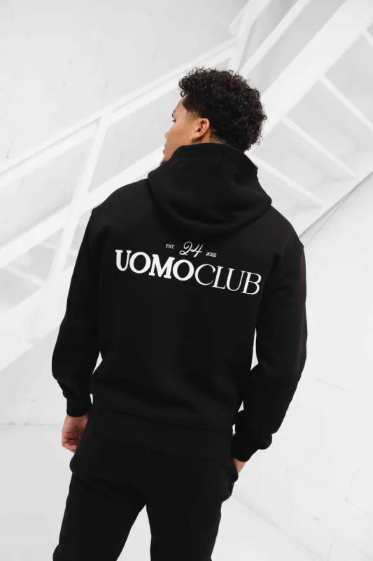 Club Hoodie Heren Zwart sold by 24 Uomo