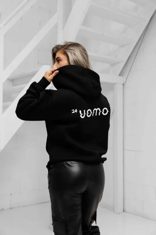 Mirror Hoodie Zwart Dames sold by 24 Uomo