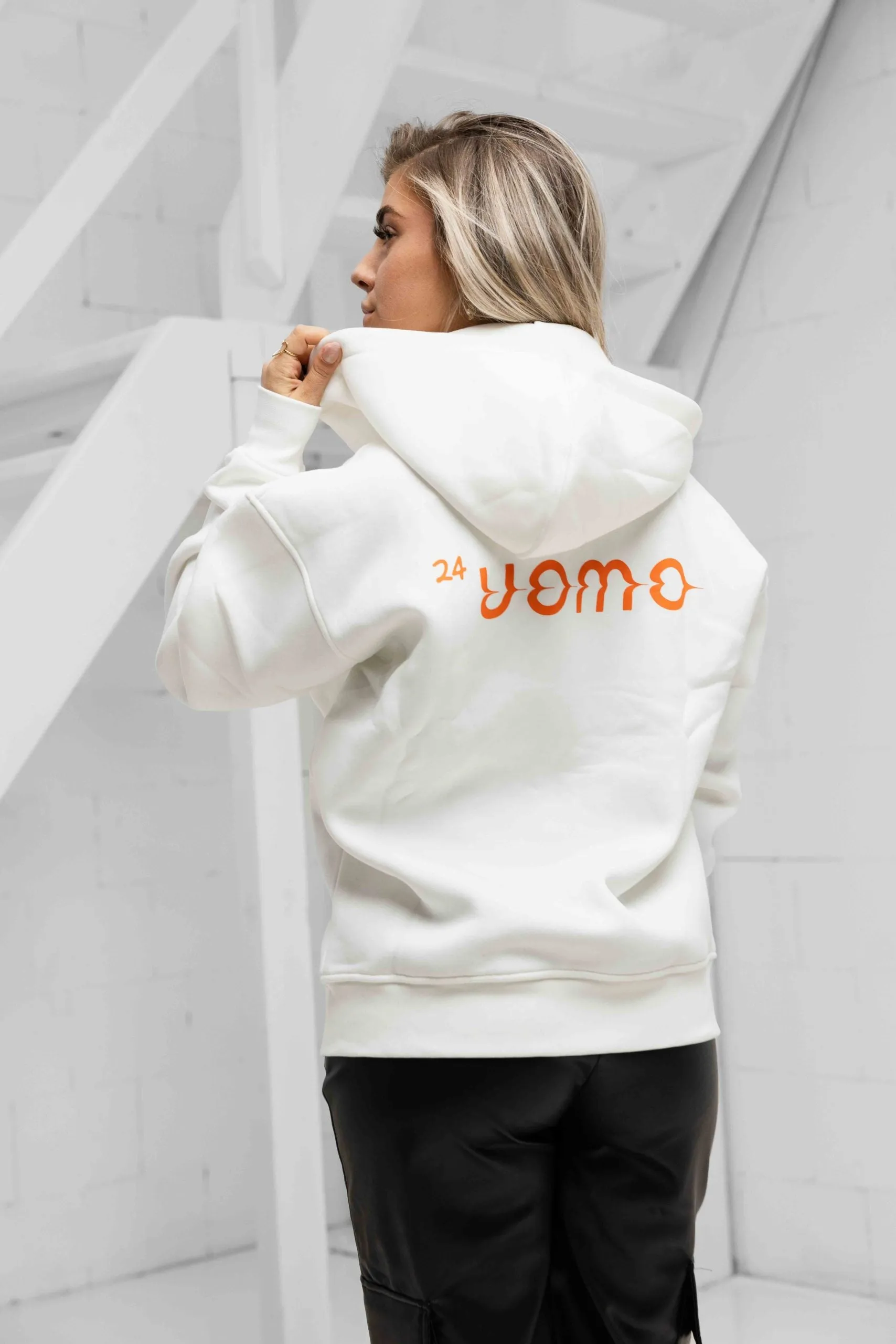 Mirror Zipped Oversized Hoodie Off-White Dames sold by 24 Uomo product image thumbnail 2