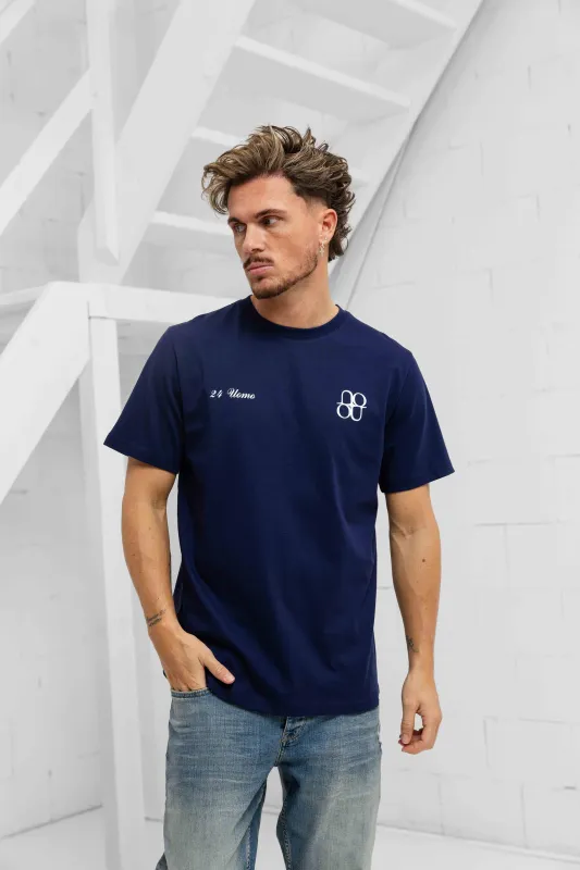 Symbol T-shirt Heren Navy sold by 24 Uomo