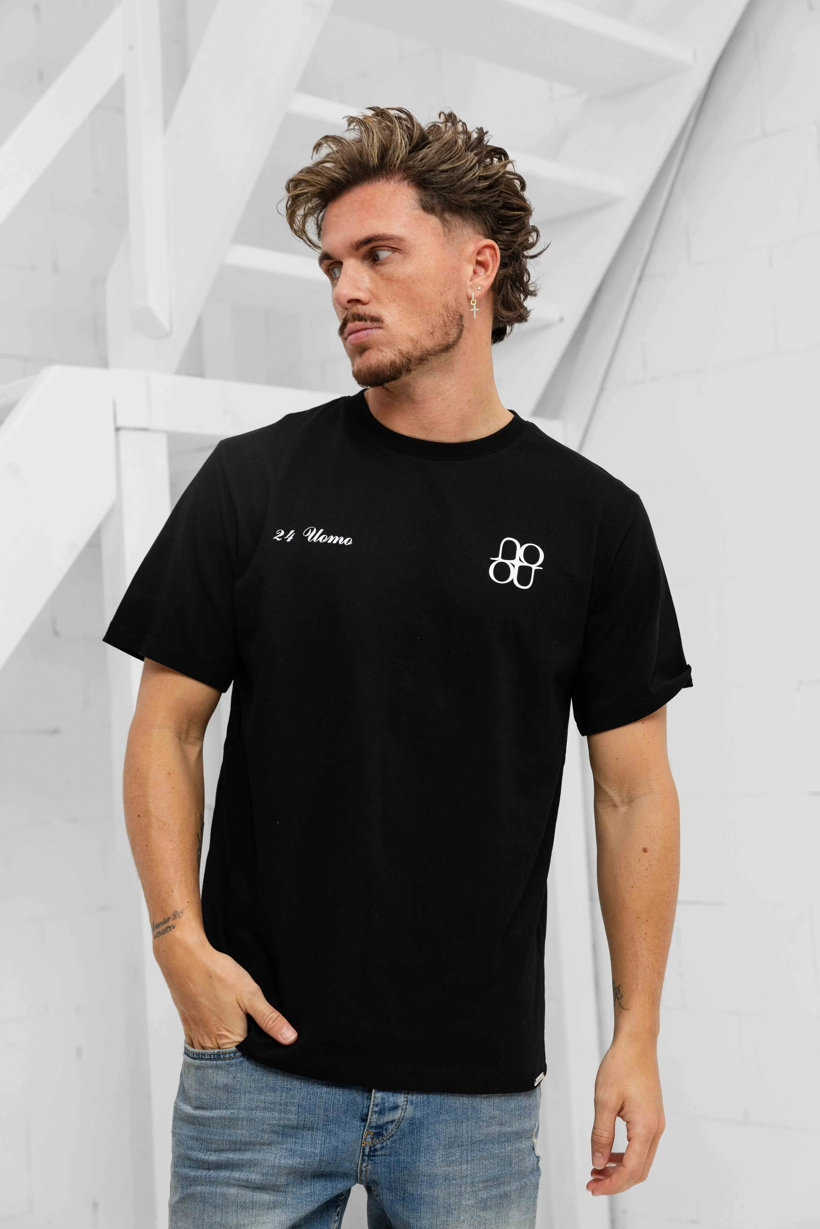 Symbol T-shirt Heren Zwart sold by 24 Uomo