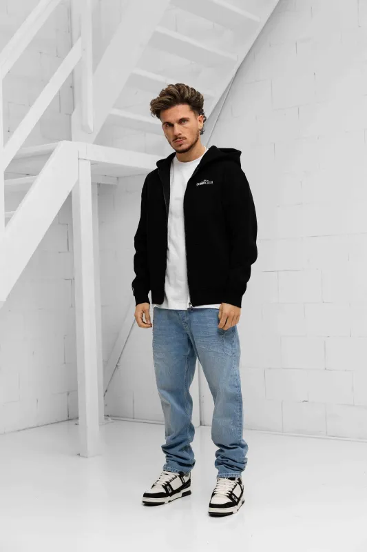 Club Zipped Hoodie Zwart sold by 24 Uomo