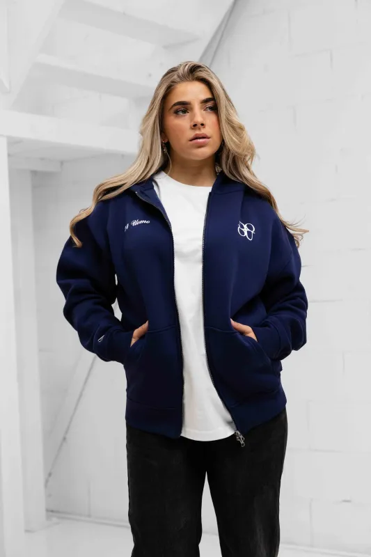 Symbol Zipped Hoodie Dames Navy sold by 24 Uomo