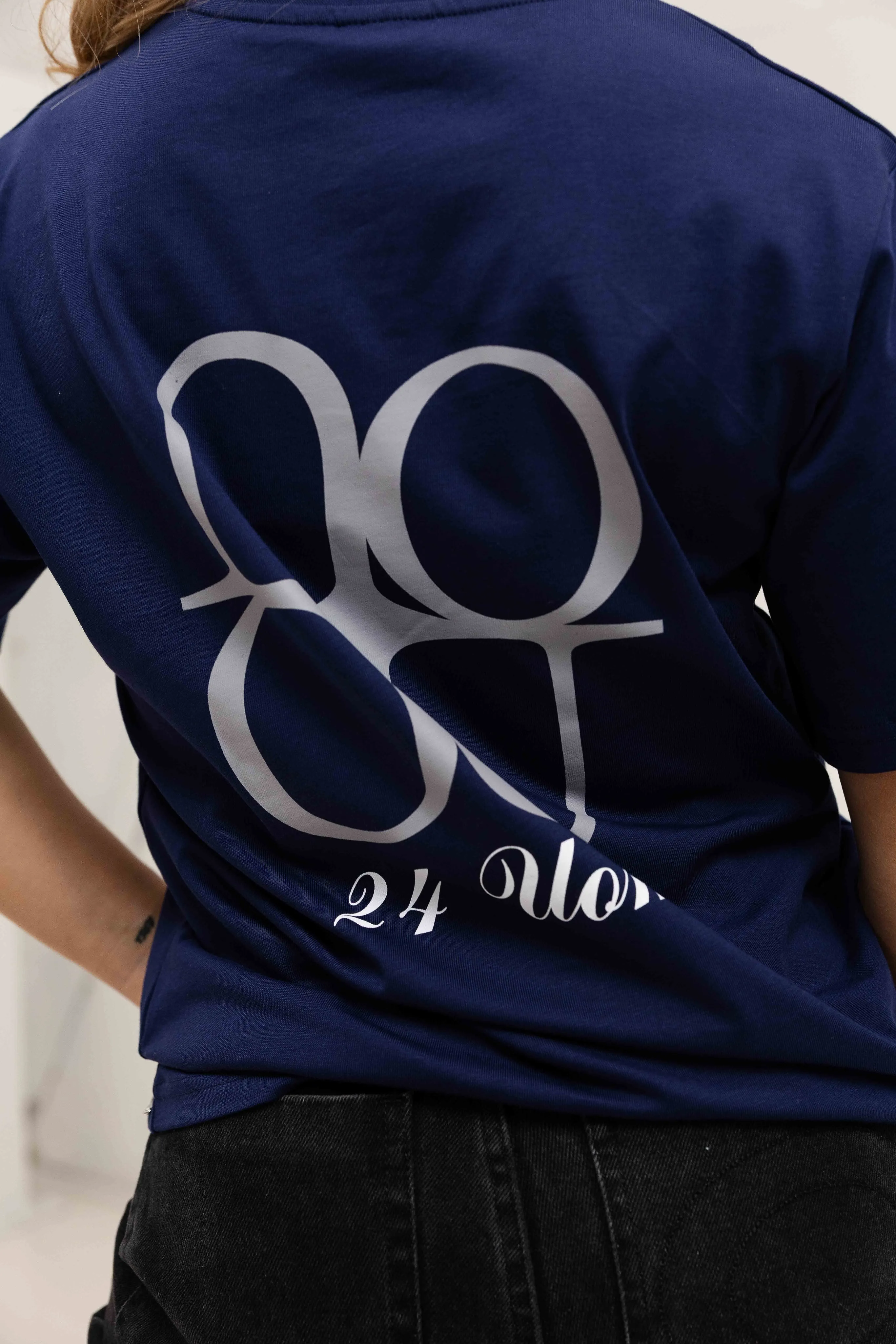 Symbol T-shirt Dames Navy sold by 24 Uomo product image thumbnail 4