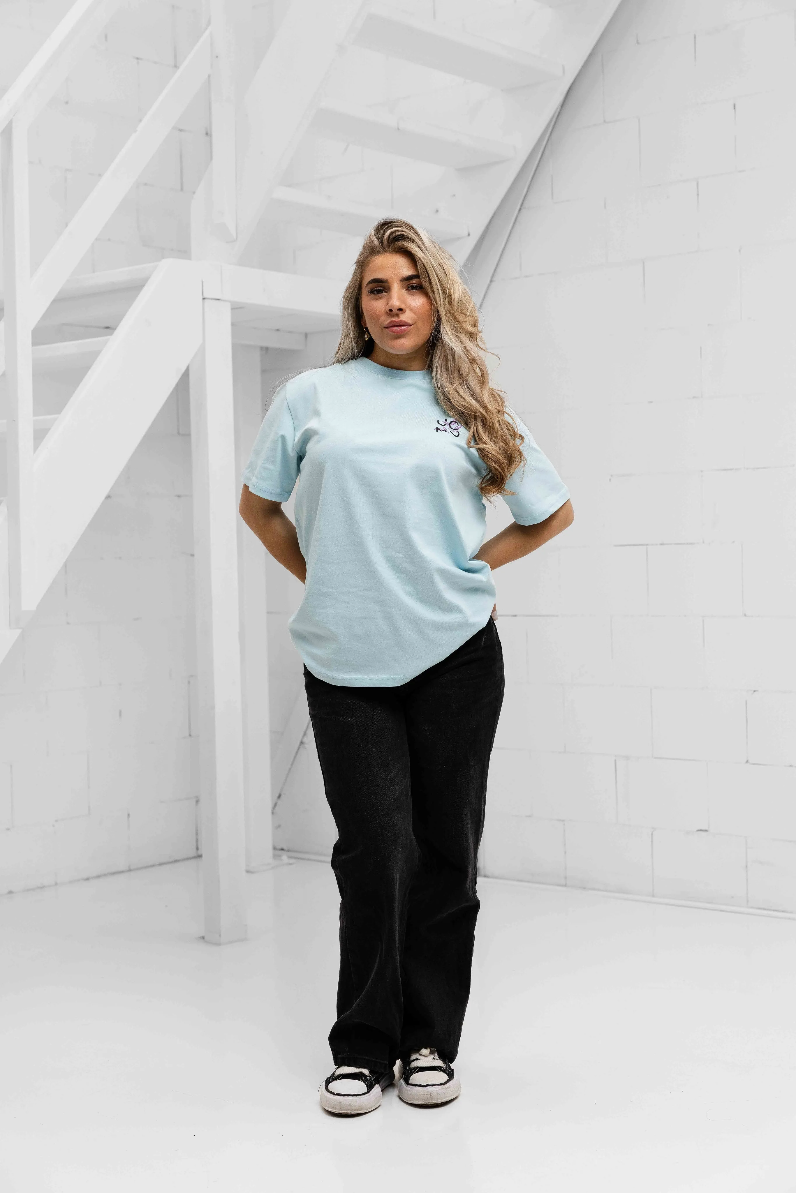 Floral T-shirt Dames Lichtblauw sold by 24 Uomo product image thumbnail 3