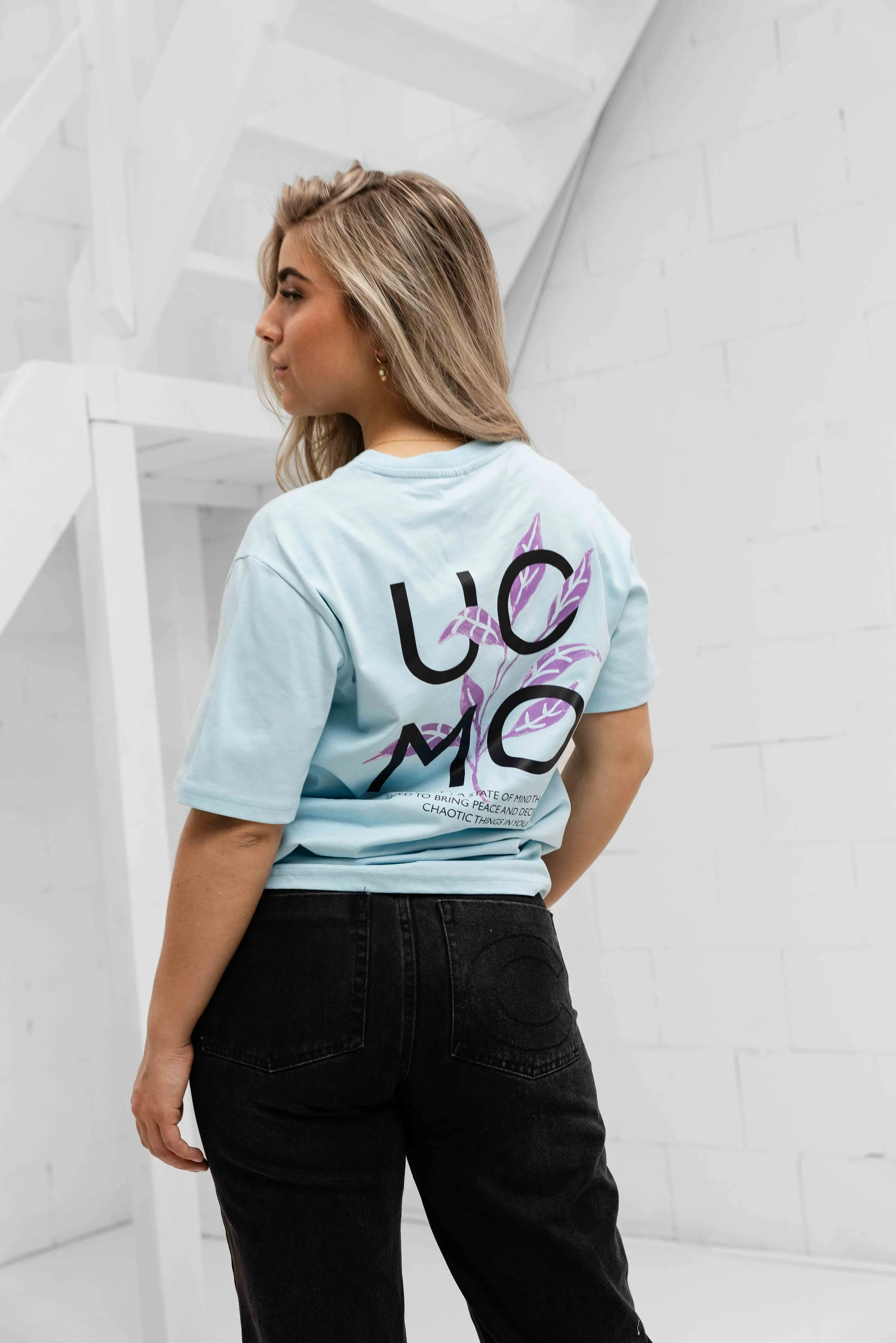 Floral T-shirt Dames Lichtblauw sold by 24 Uomo product image thumbnail 2