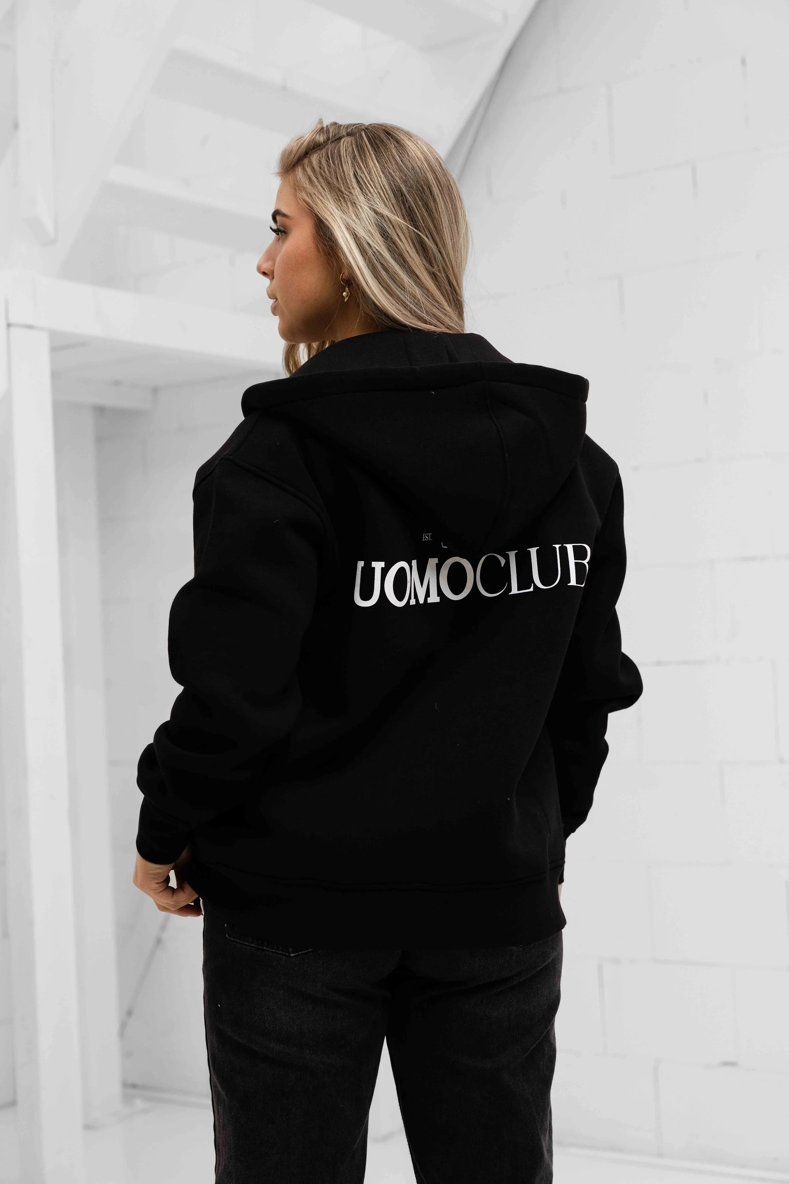 Club Zipped Hoodie Dames Zwart sold by 24 Uomo product image thumbnail 2
