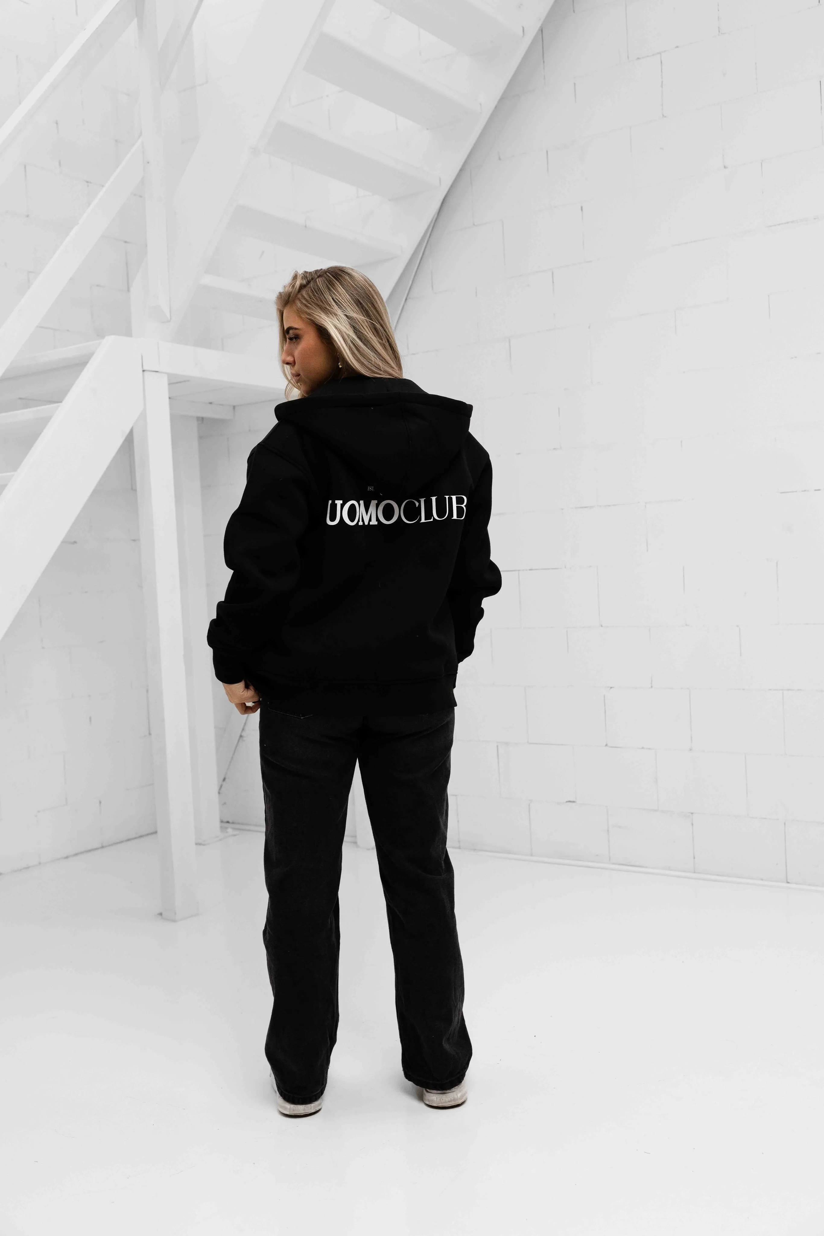 Club Zipped Hoodie Dames Zwart sold by 24 Uomo product image thumbnail 5