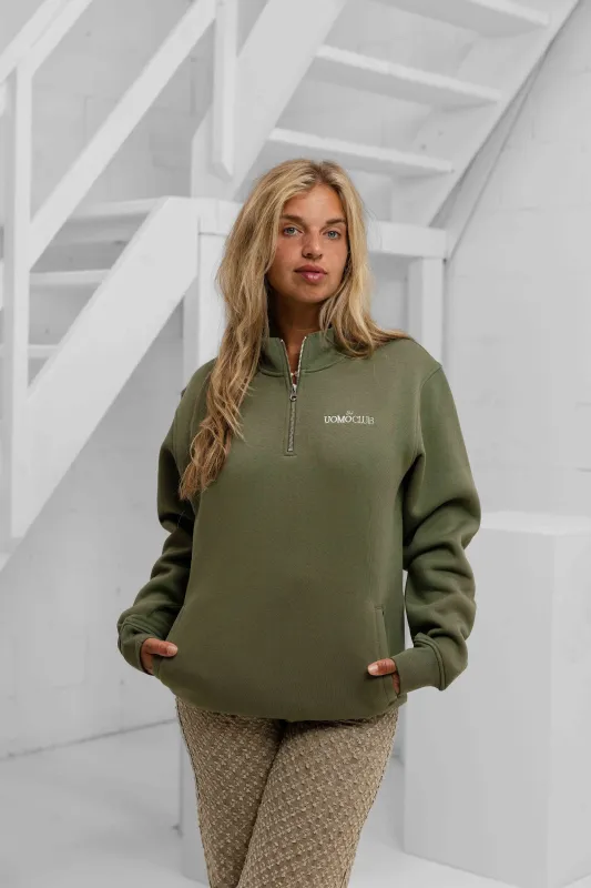 Club Half Zip Sweater Dames Army sold by 24 Uomo