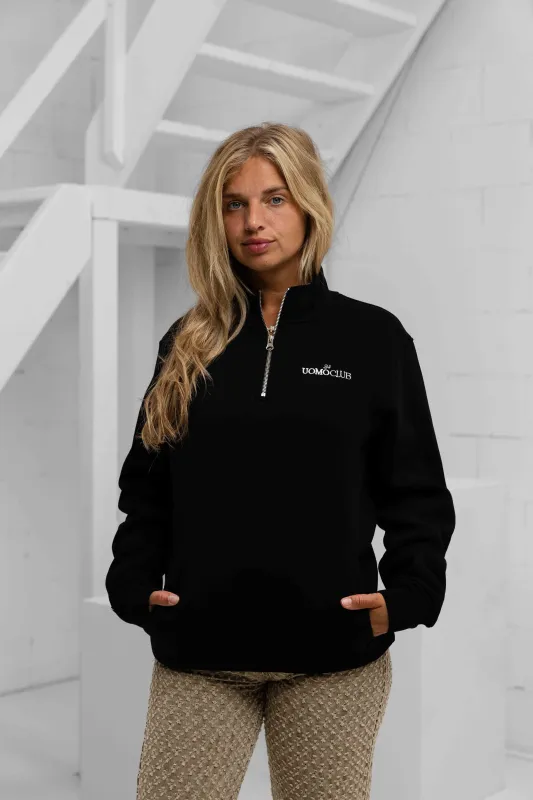 Club Half Zip Sweater Dames Black sold by 24 Uomo