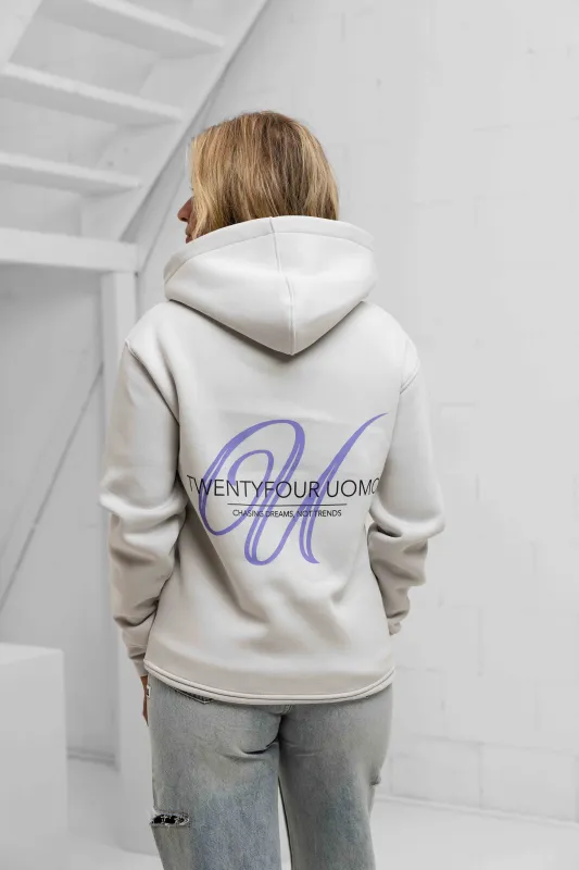 Initial Hoodie Dames Mid Grey sold by 24 Uomo