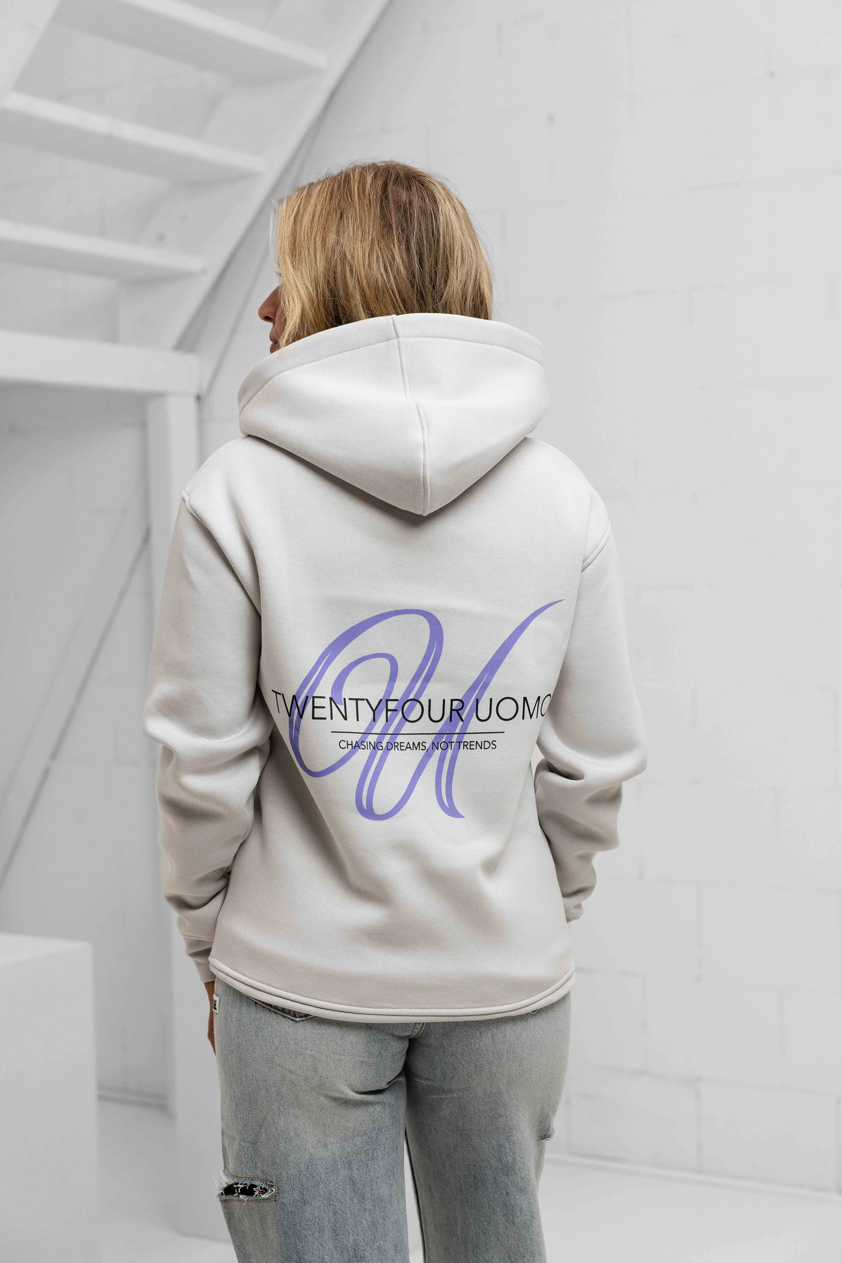 Initial Hoodie Dames Mid Grey sold by 24 Uomo