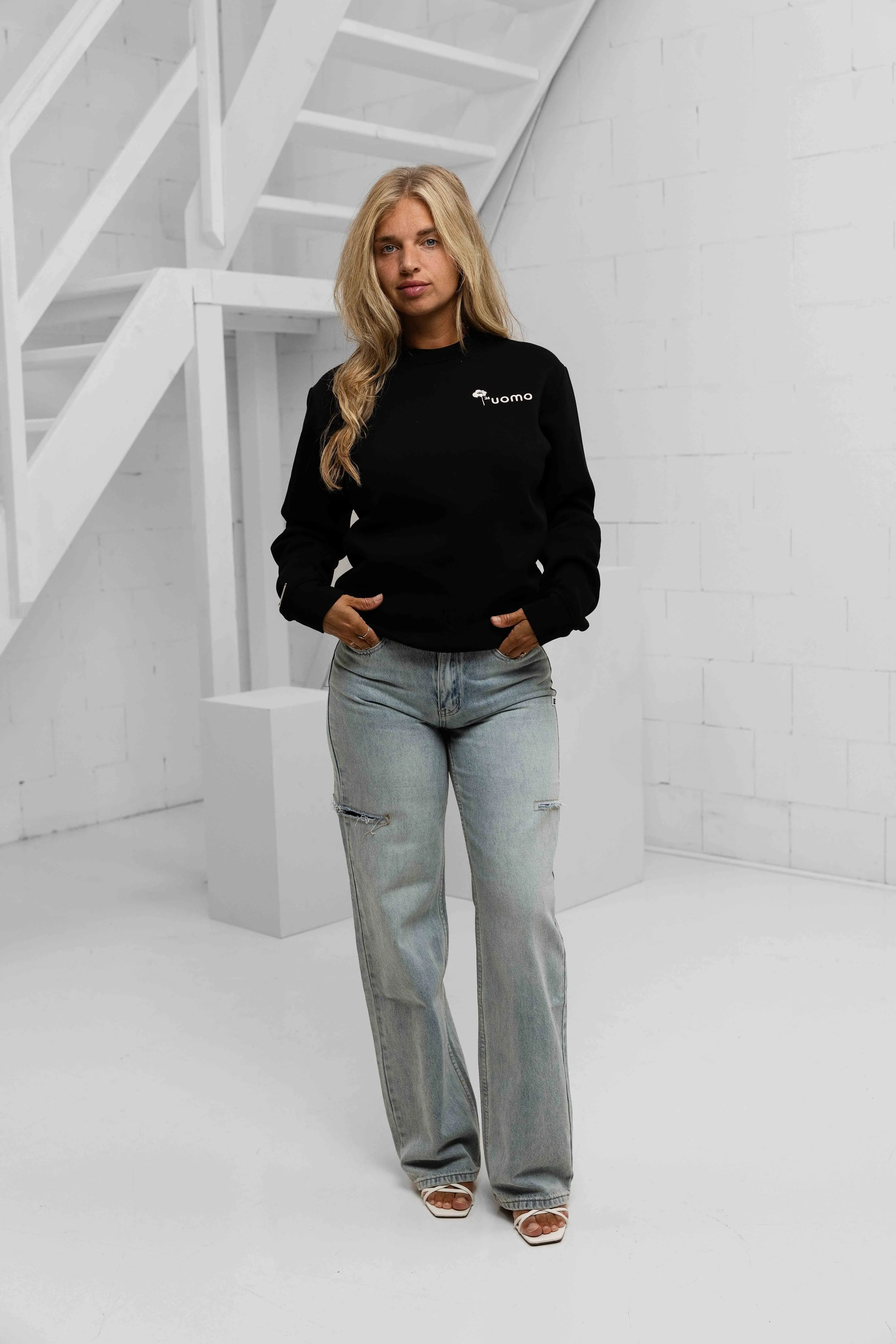 Flower Sweater Dames Black/Beige sold by 24 Uomo product image thumbnail 4