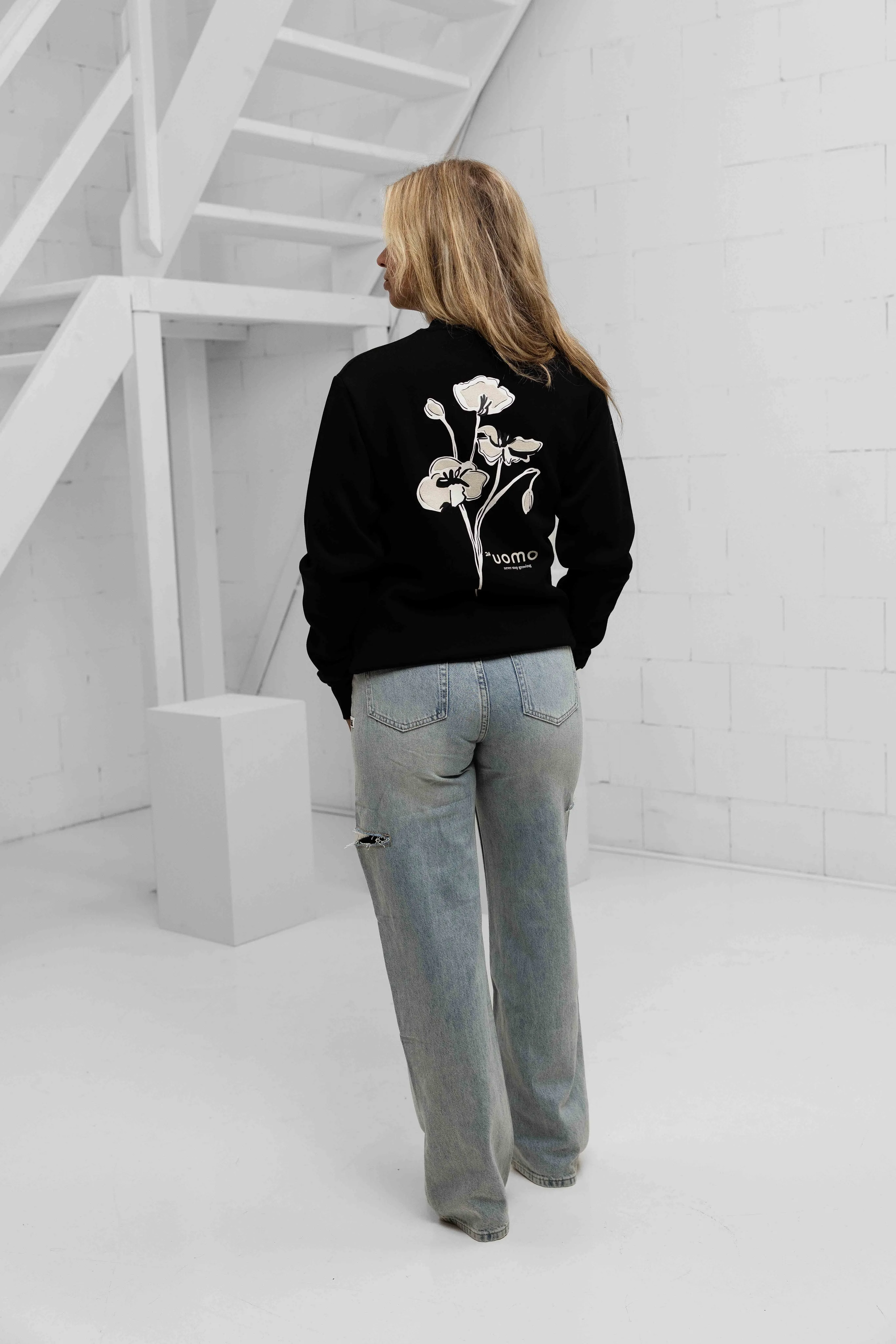 Flower Sweater Dames Black/Beige sold by 24 Uomo product image thumbnail 3