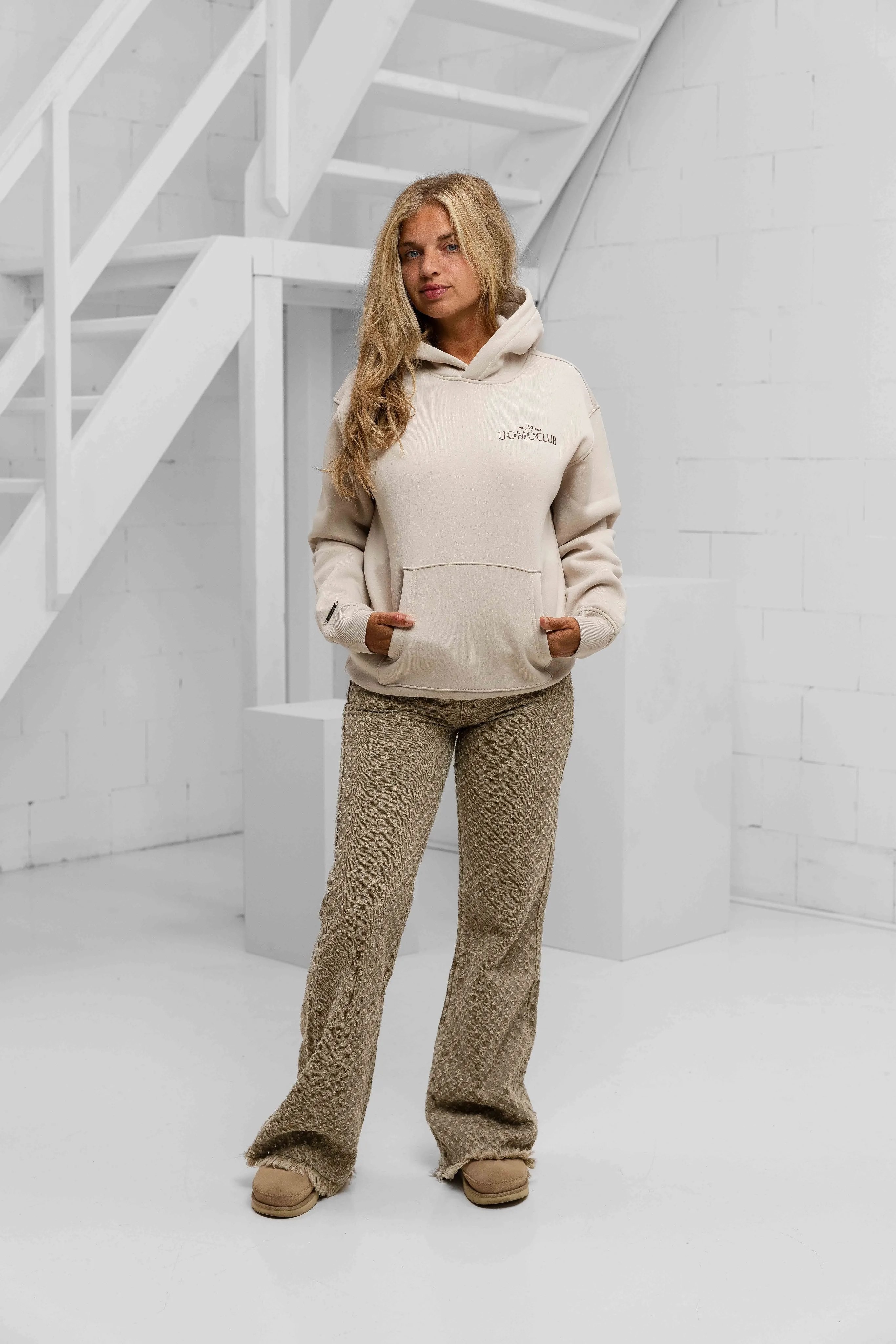 Club Hoodie Dames Beige sold by 24 Uomo product image thumbnail 4