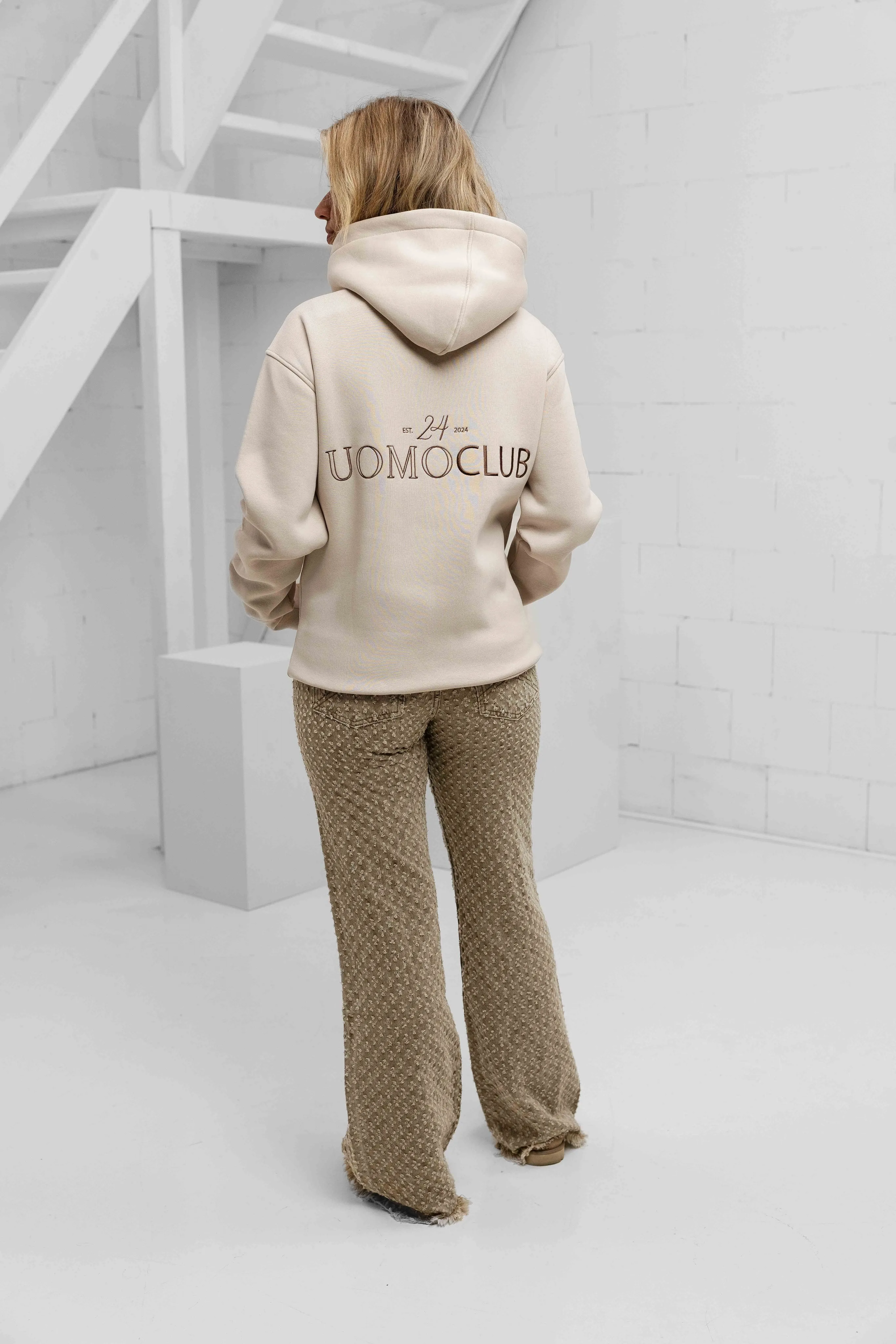 Club Hoodie Dames Beige sold by 24 Uomo product image thumbnail 3