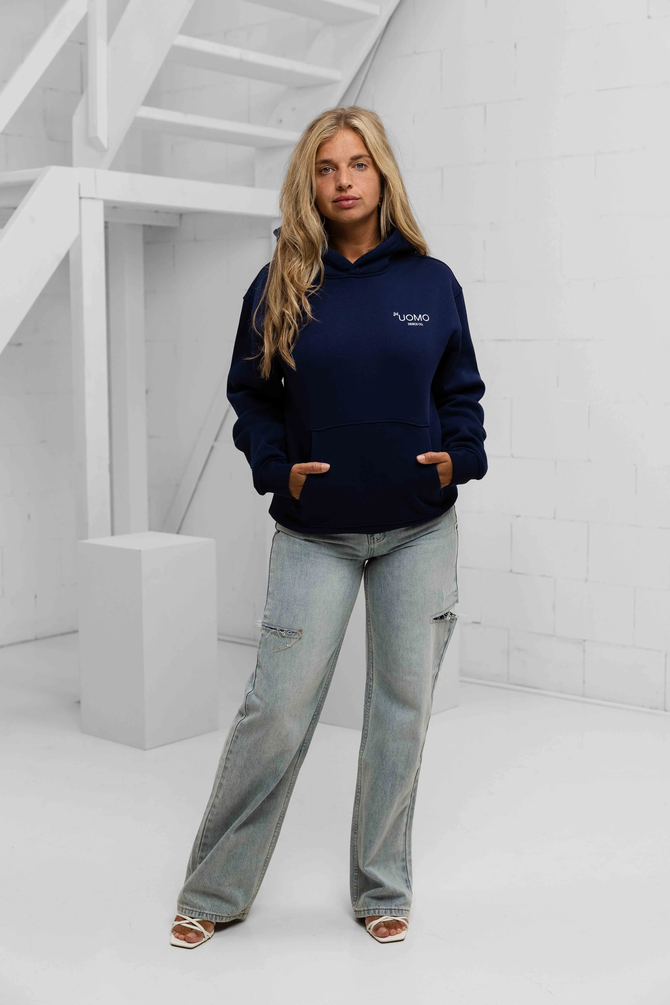 Club 2.0 Hoodie Dames Navy sold by 24 Uomo product image thumbnail 4