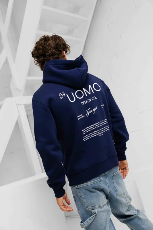 Club 2.0 Hoodie Navy sold by 24 Uomo