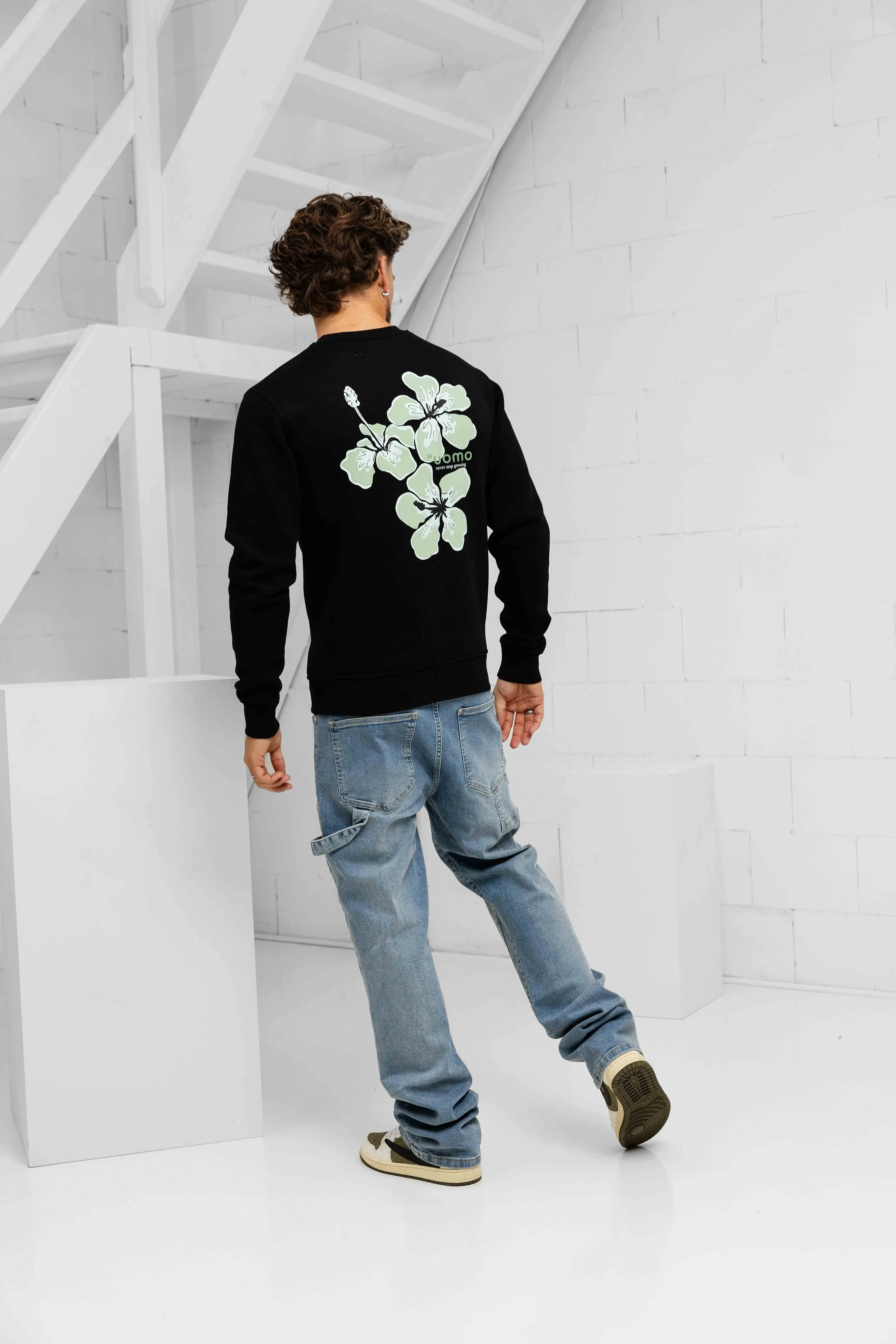 Flower Sweater Black/Green sold by 24 Uomo product image thumbnail 4