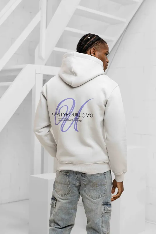 Initial Hoodie Mid Grey sold by 24 Uomo