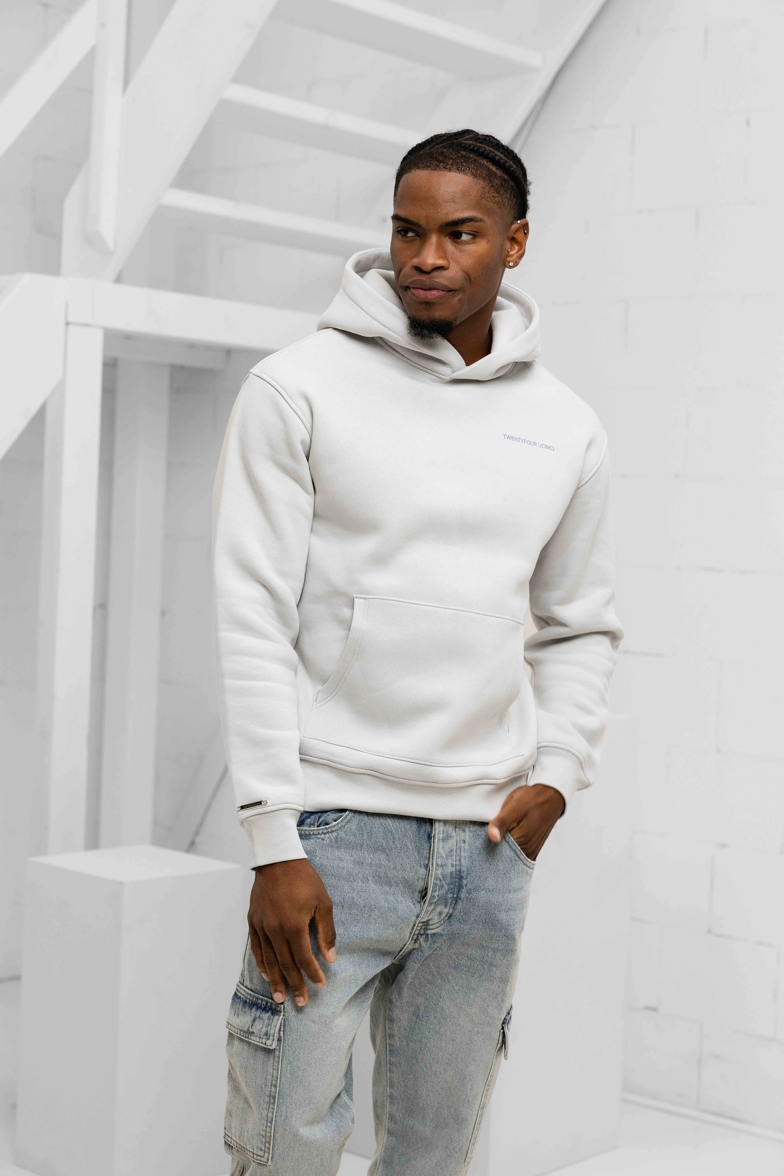 Initial Hoodie Mid Grey sold by 24 Uomo product image thumbnail 2