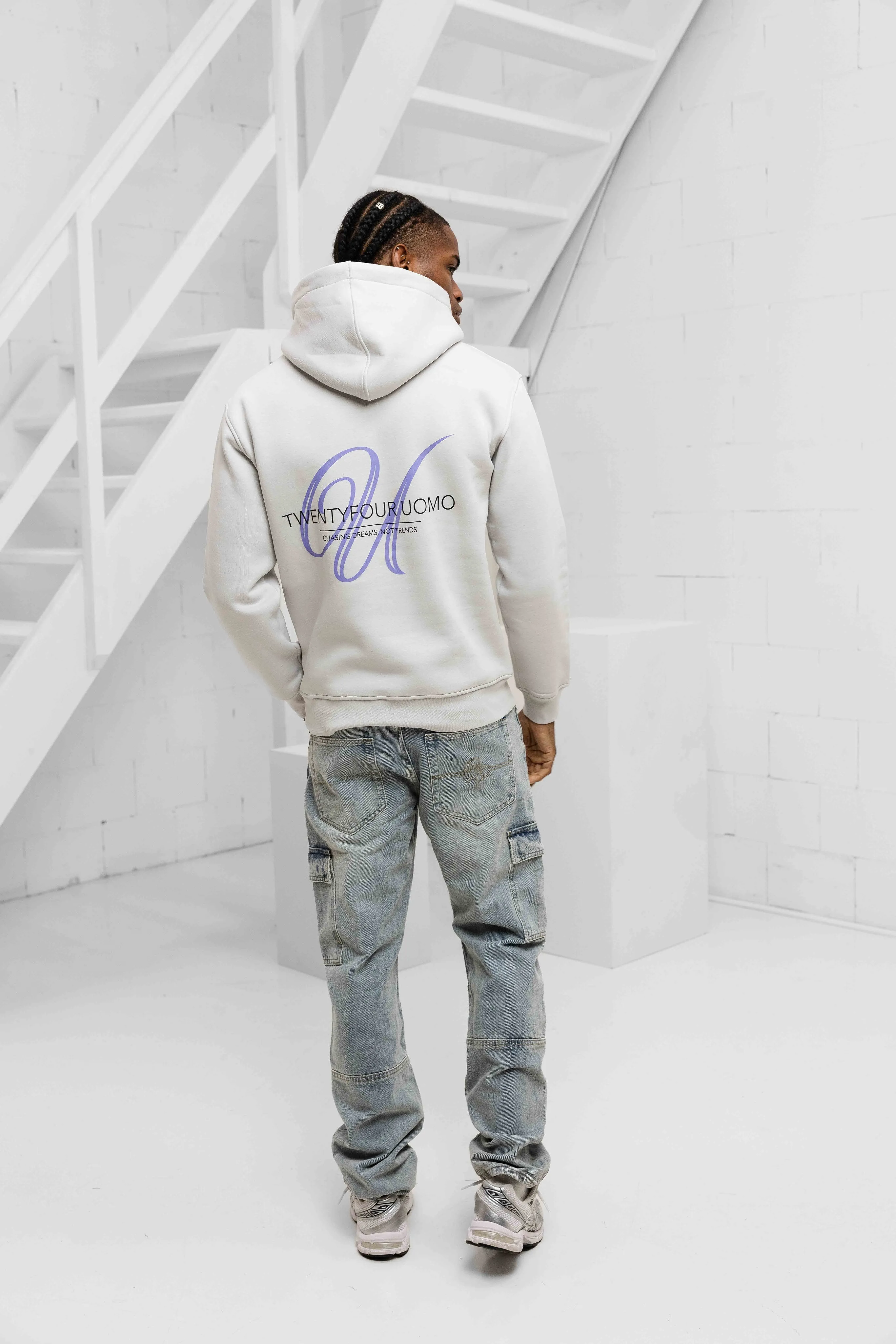 Initial Hoodie Mid Grey sold by 24 Uomo product image thumbnail 3