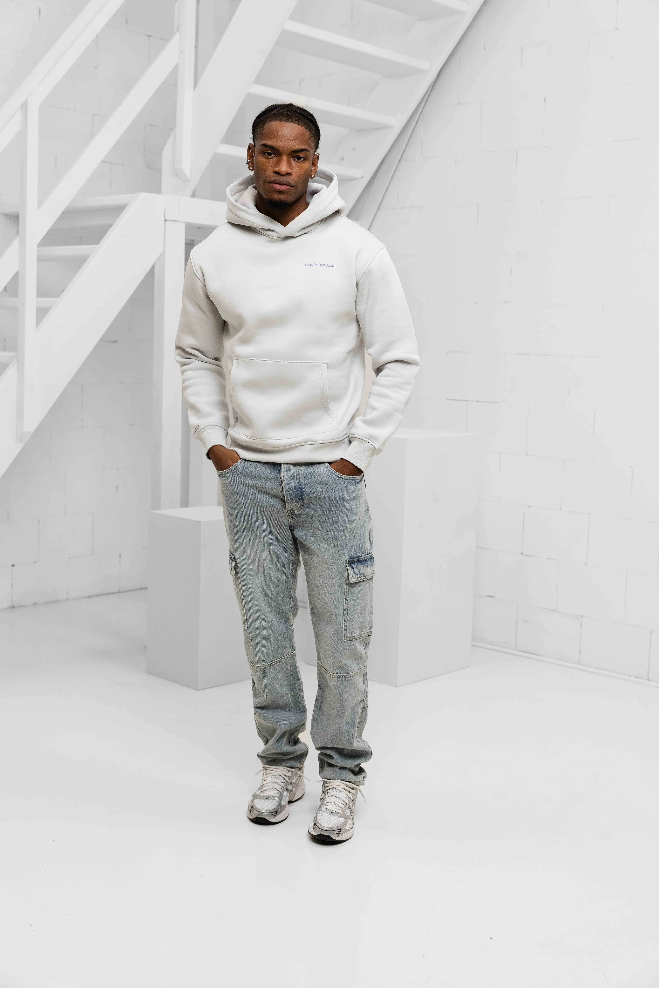 Initial Hoodie Mid Grey sold by 24 Uomo product image thumbnail 4