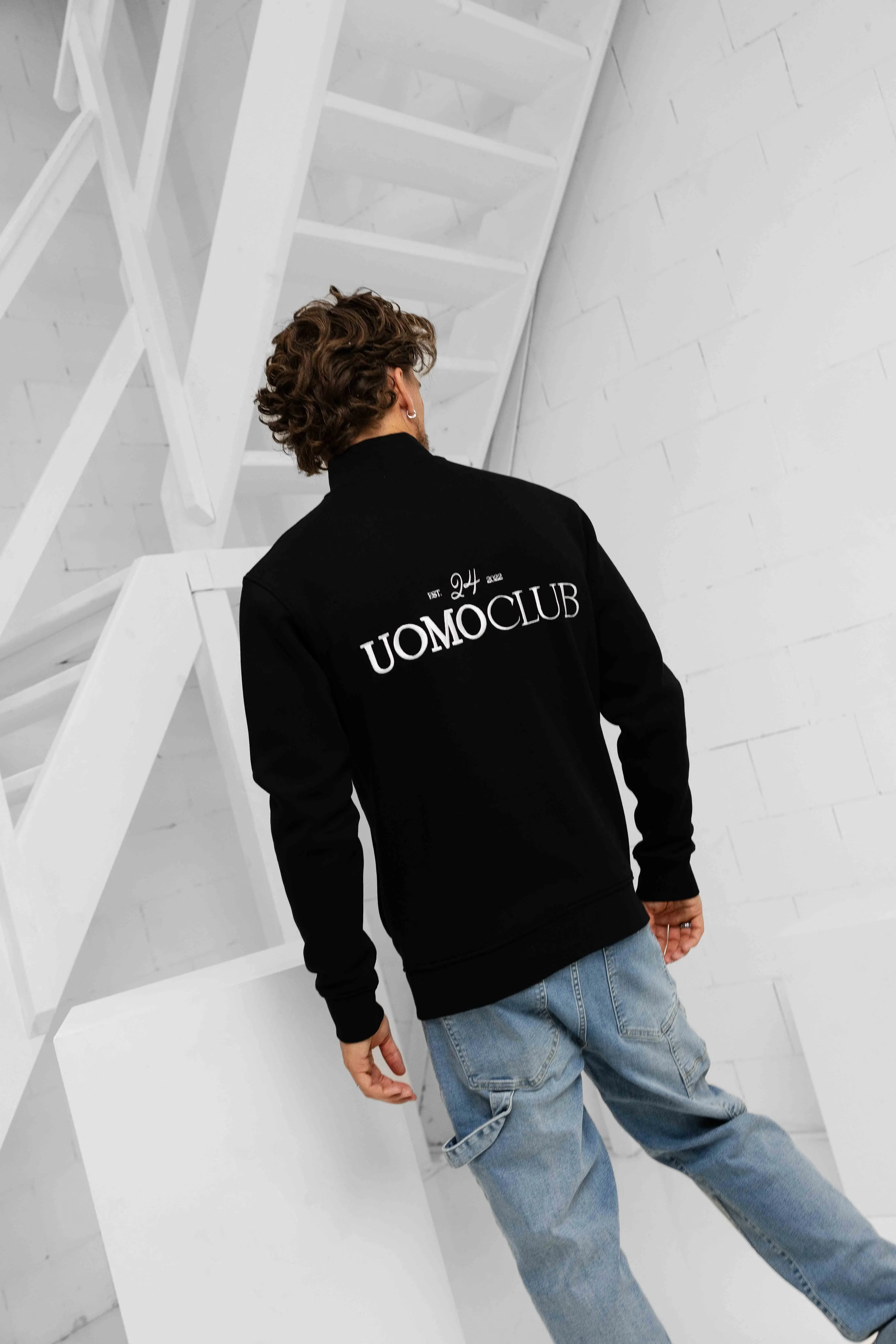 Club Half Zip Sweater Black sold by 24 Uomo product image thumbnail 2