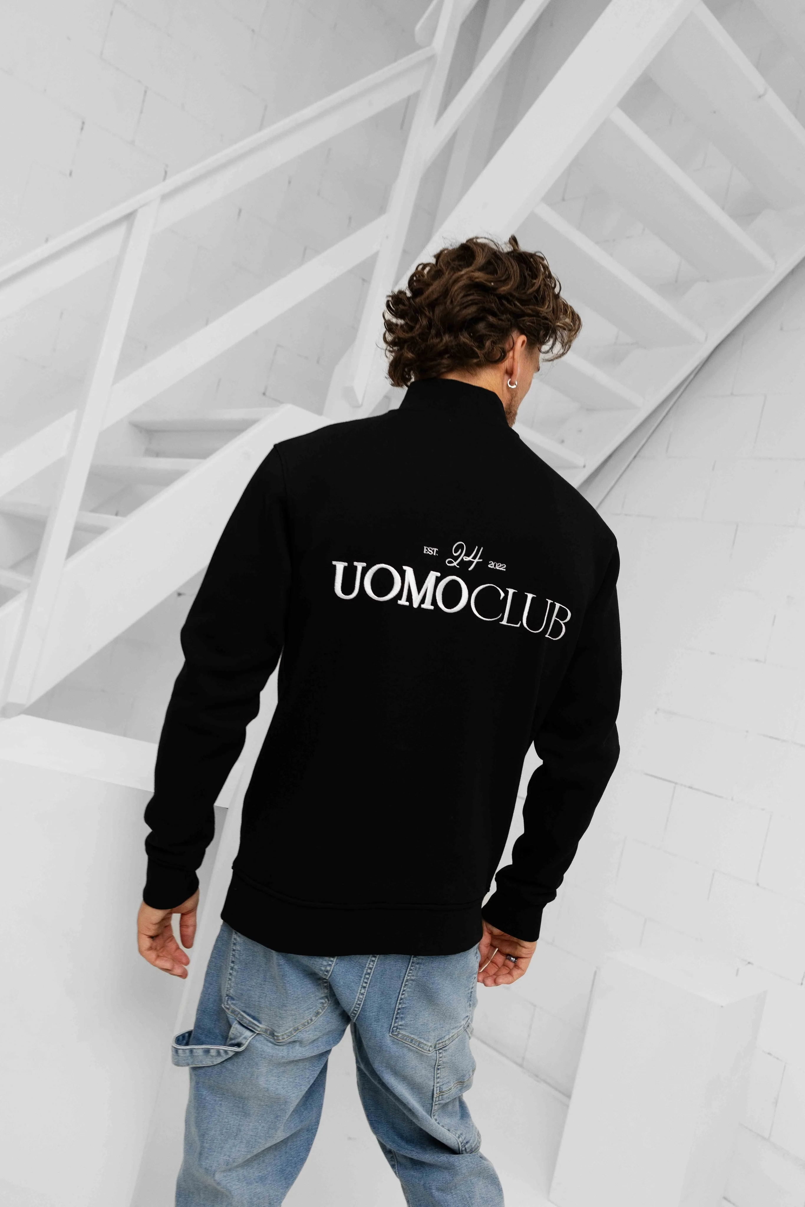 Club Half Zip Sweater Black sold by 24 Uomo product image thumbnail 5