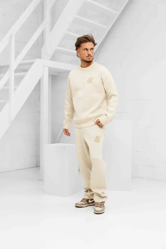 Knitted Trainingspak Heren Sand/Khaki sold by 24 Uomo