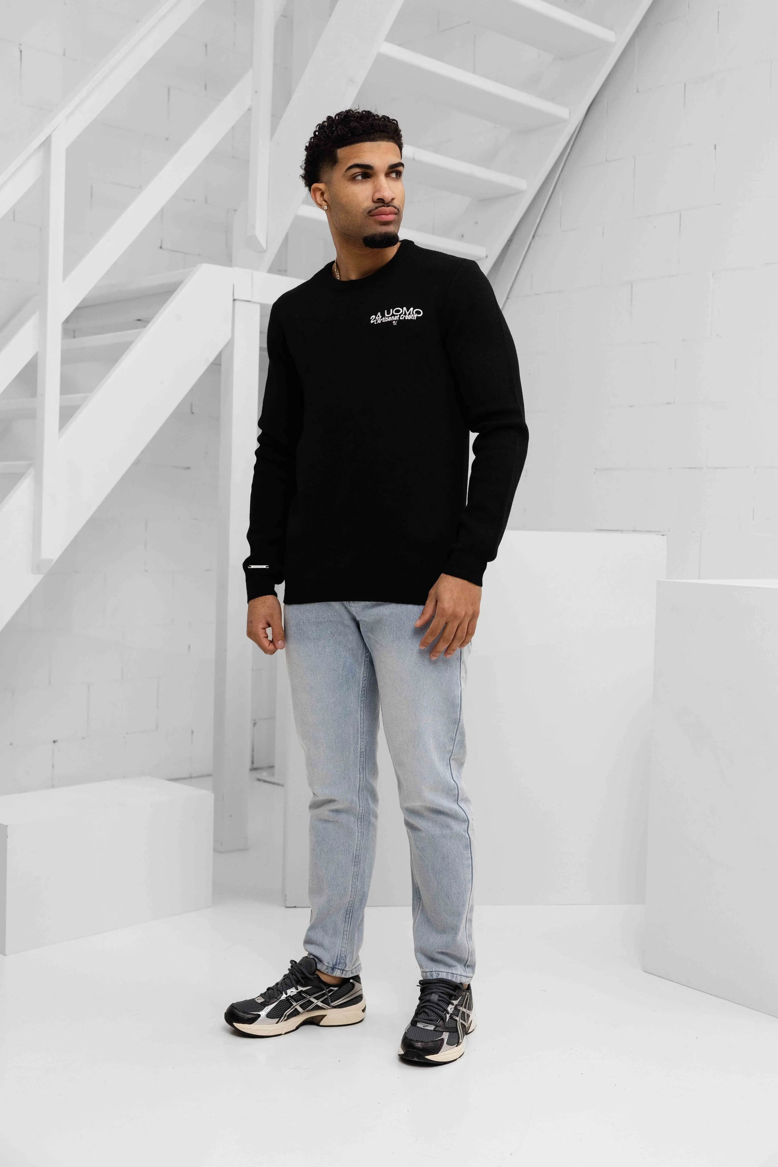 Knitted Sweater Zwart sold by 24 Uomo product image thumbnail 4