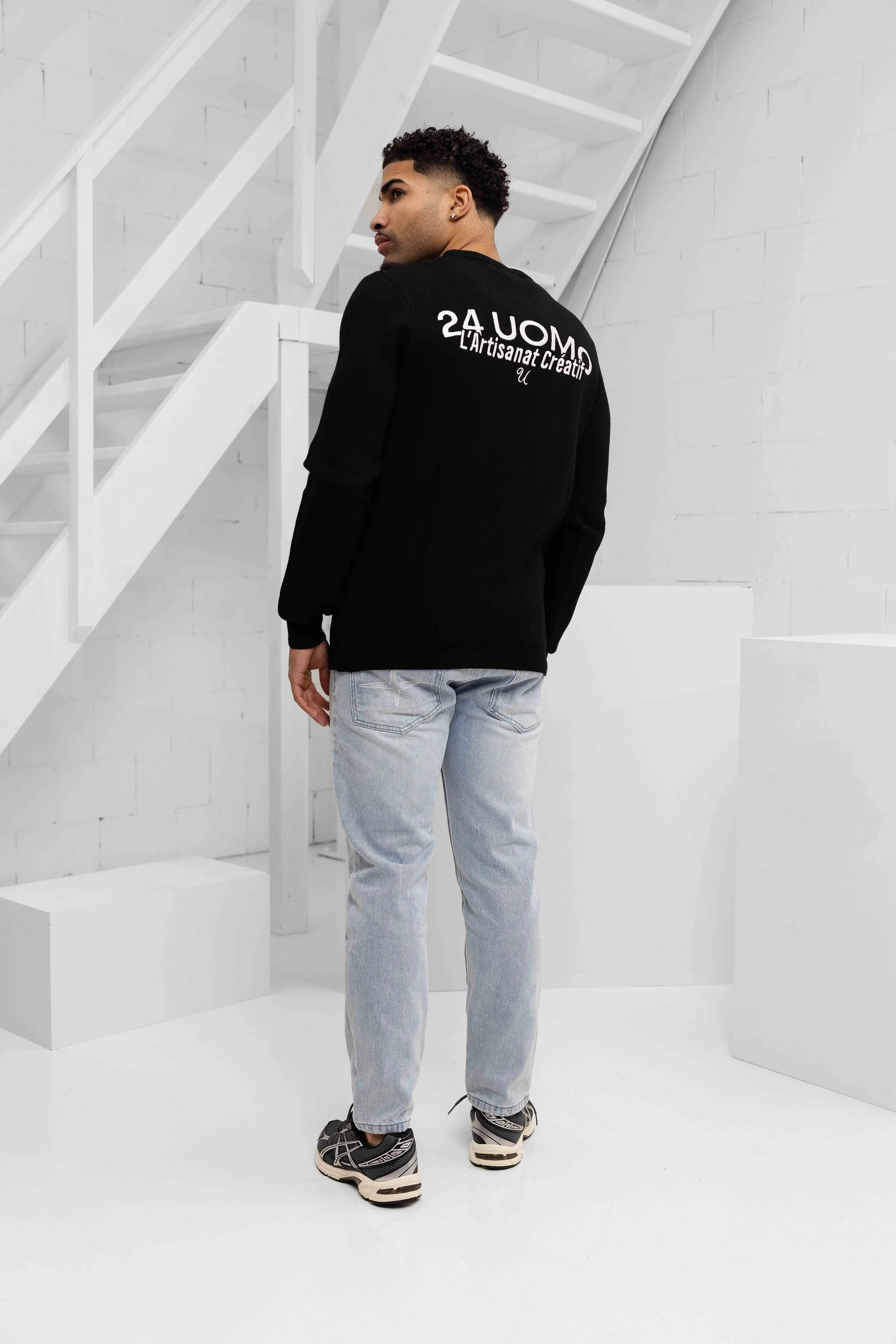 Knitted Sweater Zwart sold by 24 Uomo product image thumbnail 3