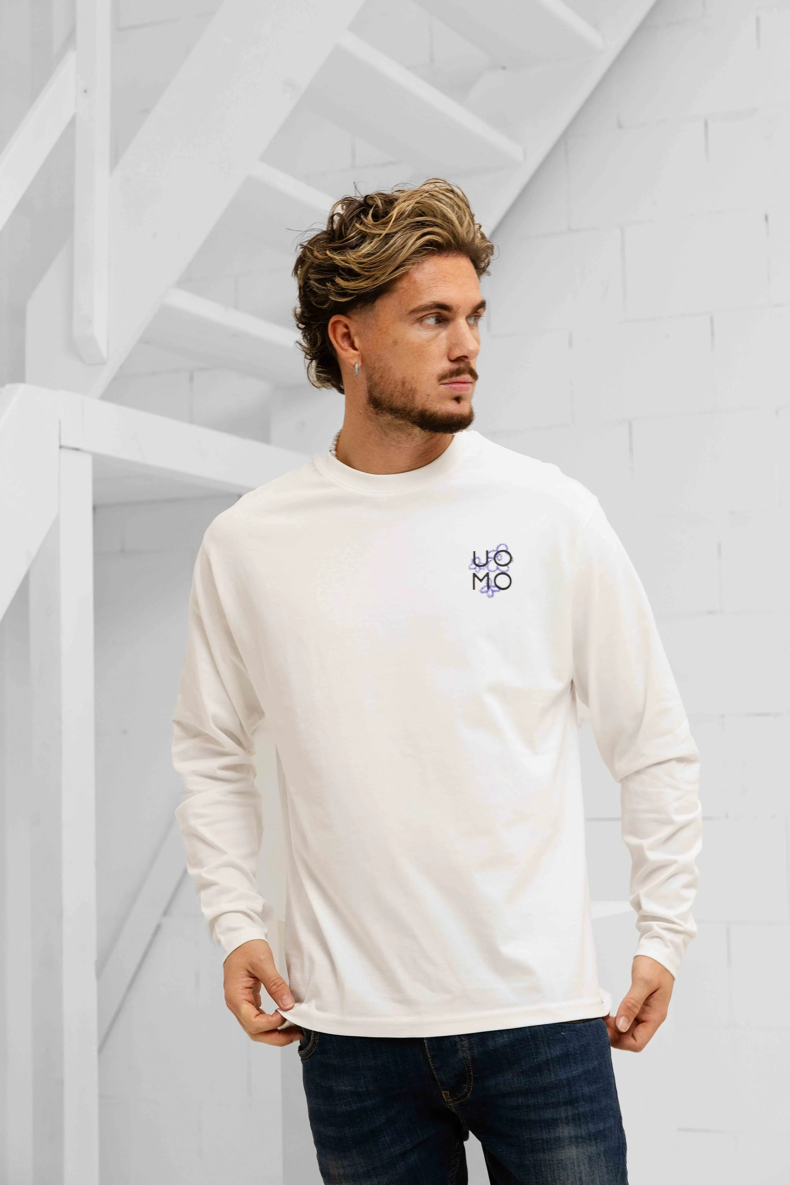 Flora 2.0 Longsleeve Shirt Heren Off-White/Blue sold by 24 Uomo product image thumbnail 2