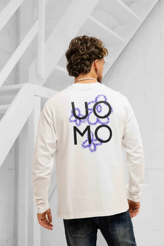 Flora 2.0 Longsleeve Shirt Heren Off-White/Blue sold by 24 Uomo