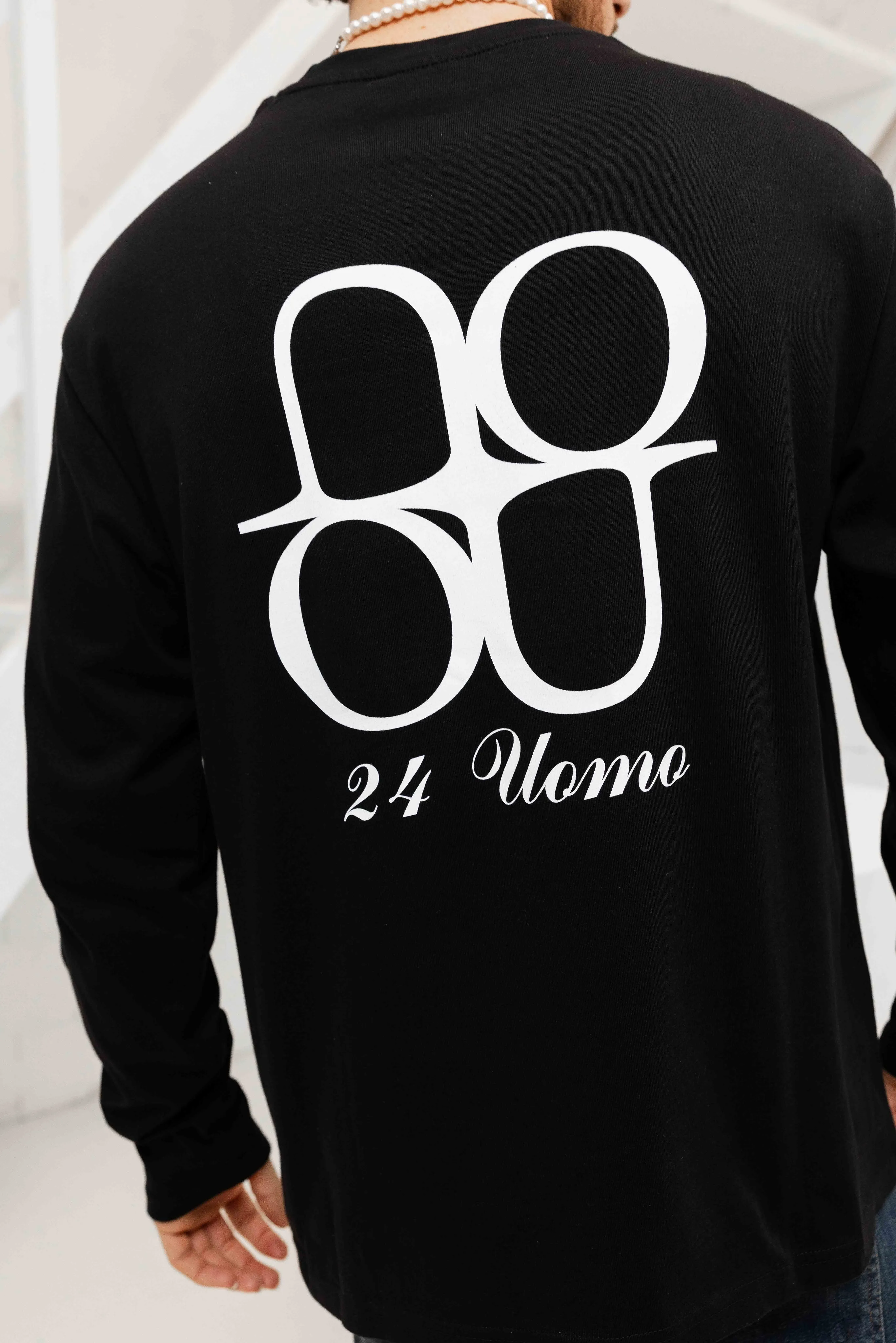 Symbol Longsleeve Shirt Heren Zwart/Wit sold by 24 Uomo product image thumbnail 5