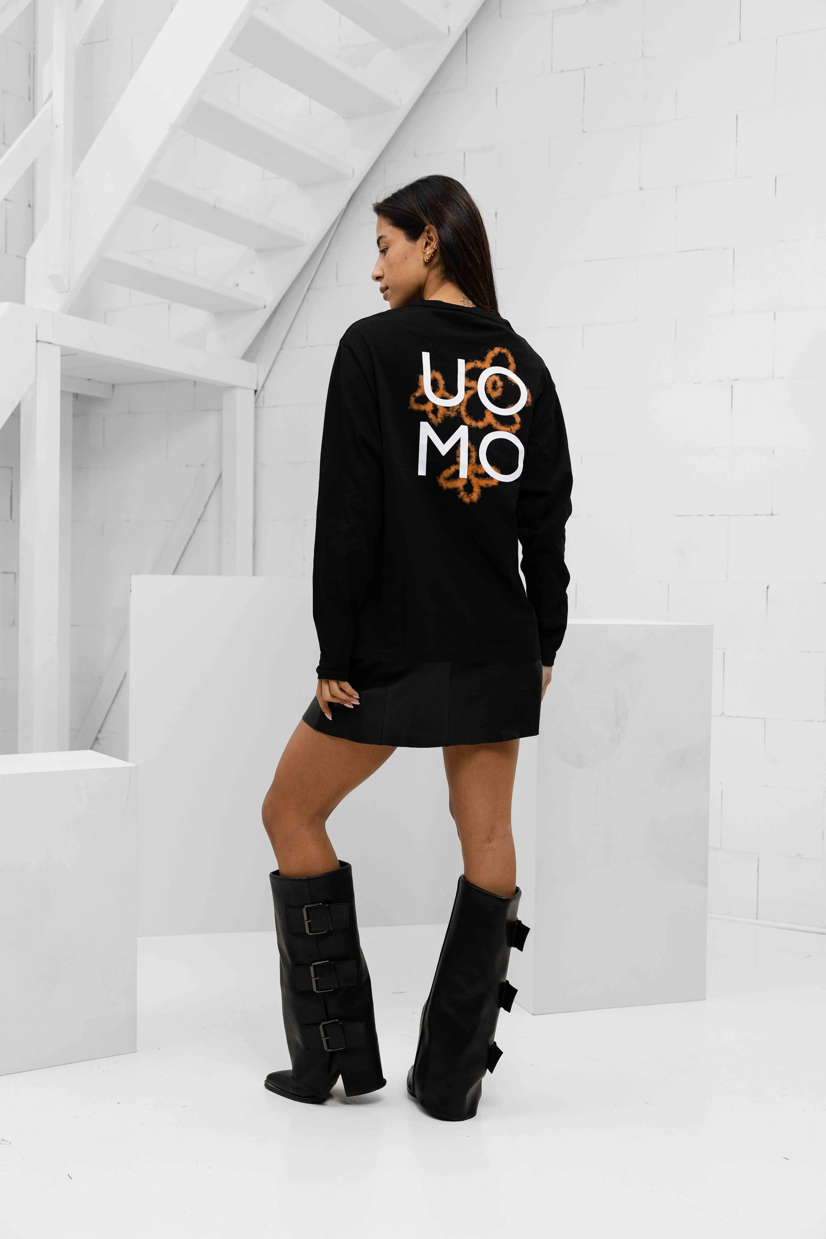 Flora 2.0 Longsleeve Shirt Dames Zwart/Oranje sold by 24 Uomo product image thumbnail 4