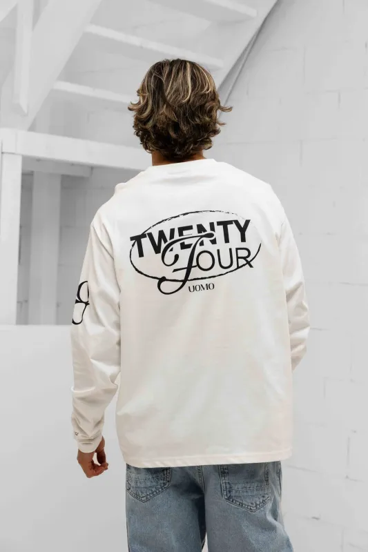 Signature Longsleeve Shirt Heren Off-White made by 24 Uomo