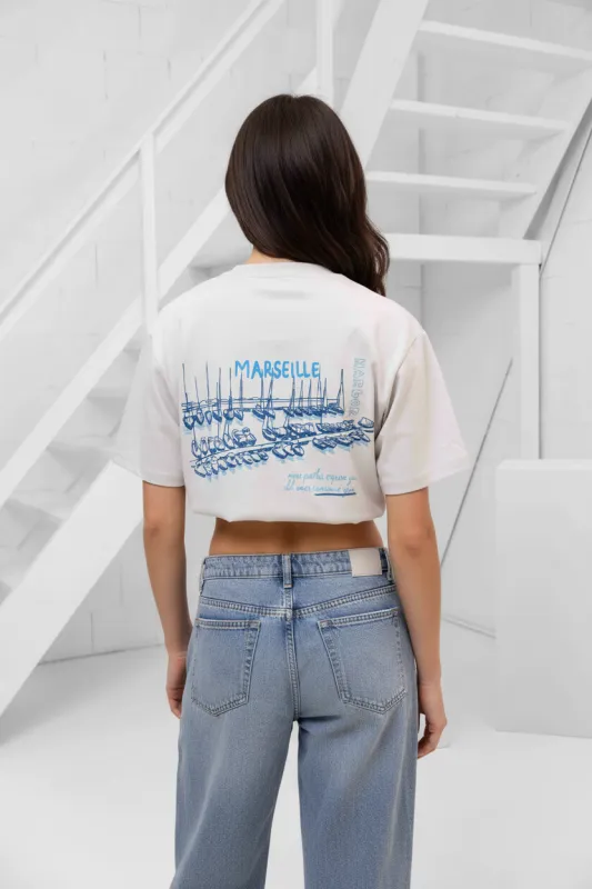 Marseille T-shirt Dames Grijs + GRATIS ORANJE ZONNEBRIL made by 24 Uomo