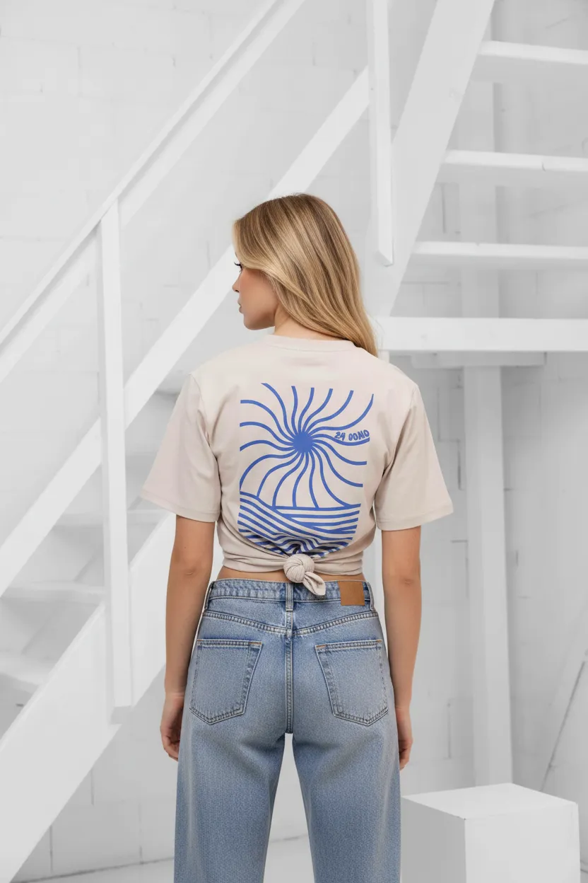 Sunny T-shirt Dames Bruin sold by 24 Uomo