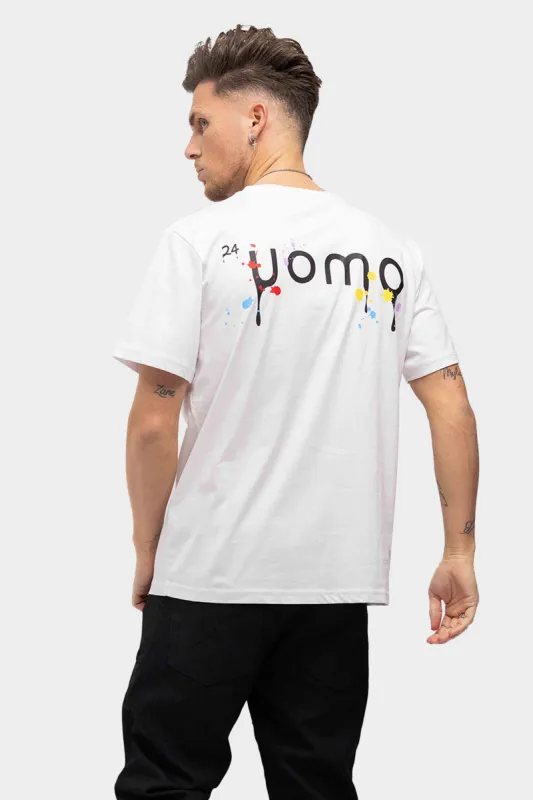 Paint T-shirt Wit sold by 24 Uomo