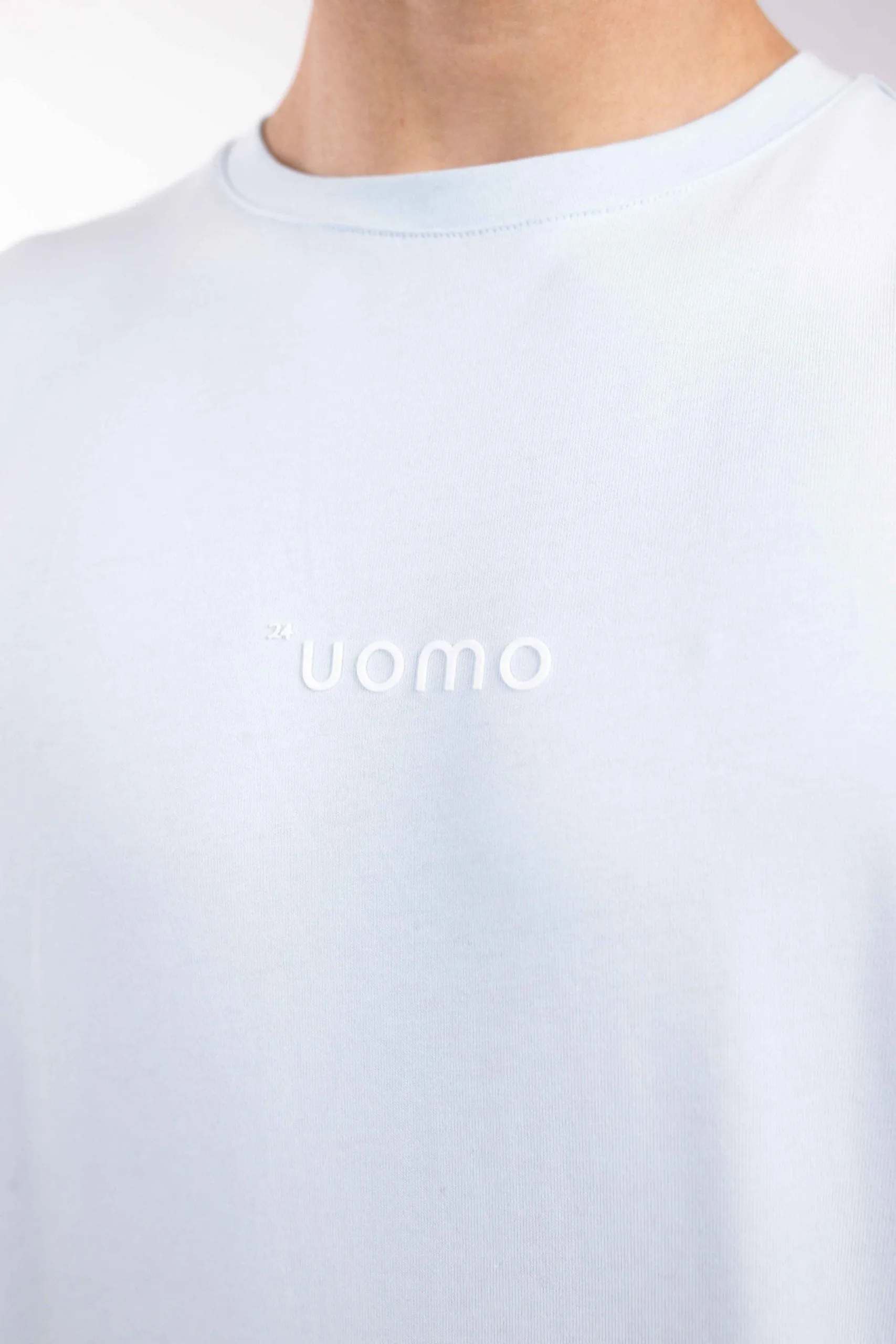 Basic T-Shirt Heren Lichtblauw sold by 24 Uomo product image thumbnail 4