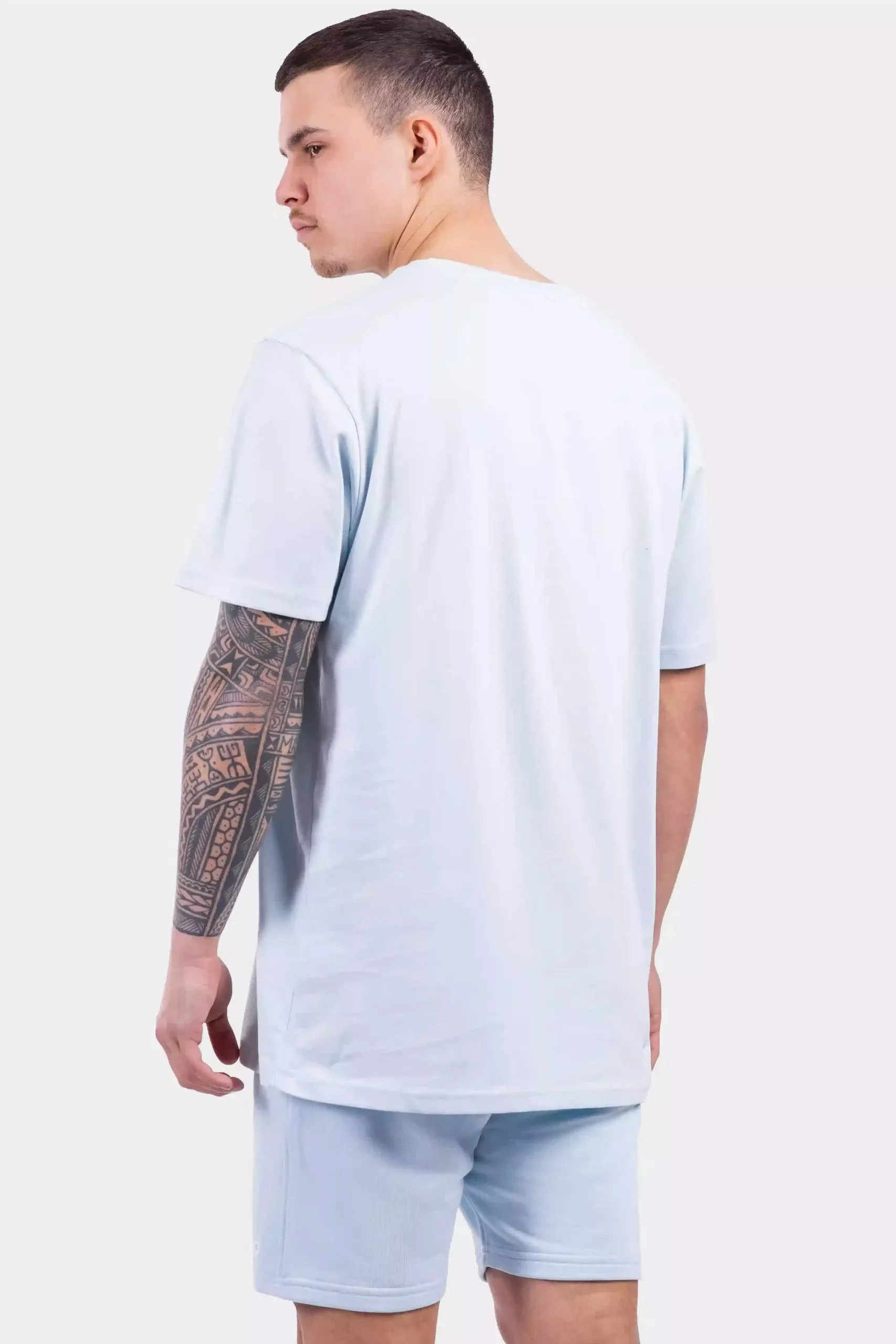 Basic T-Shirt Heren Lichtblauw sold by 24 Uomo product image thumbnail 3