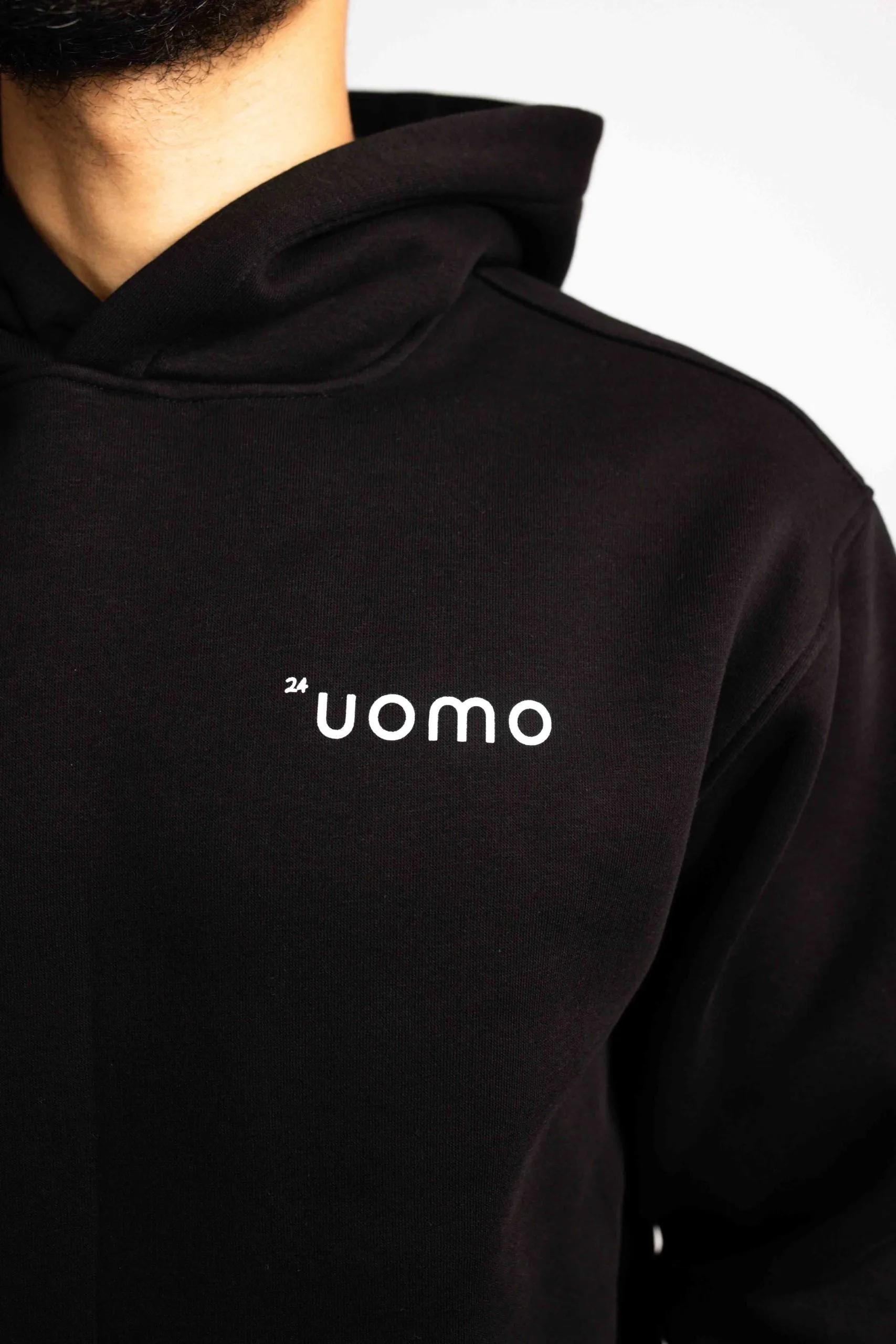 Basic 2.0 Hoodie Heren Zwart sold by 24 Uomo product image thumbnail 3