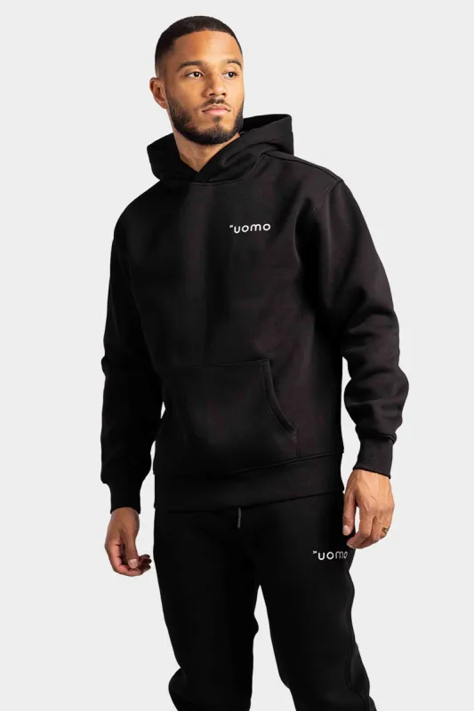 Basic 2.0 Hoodie Heren Zwart sold by 24 Uomo